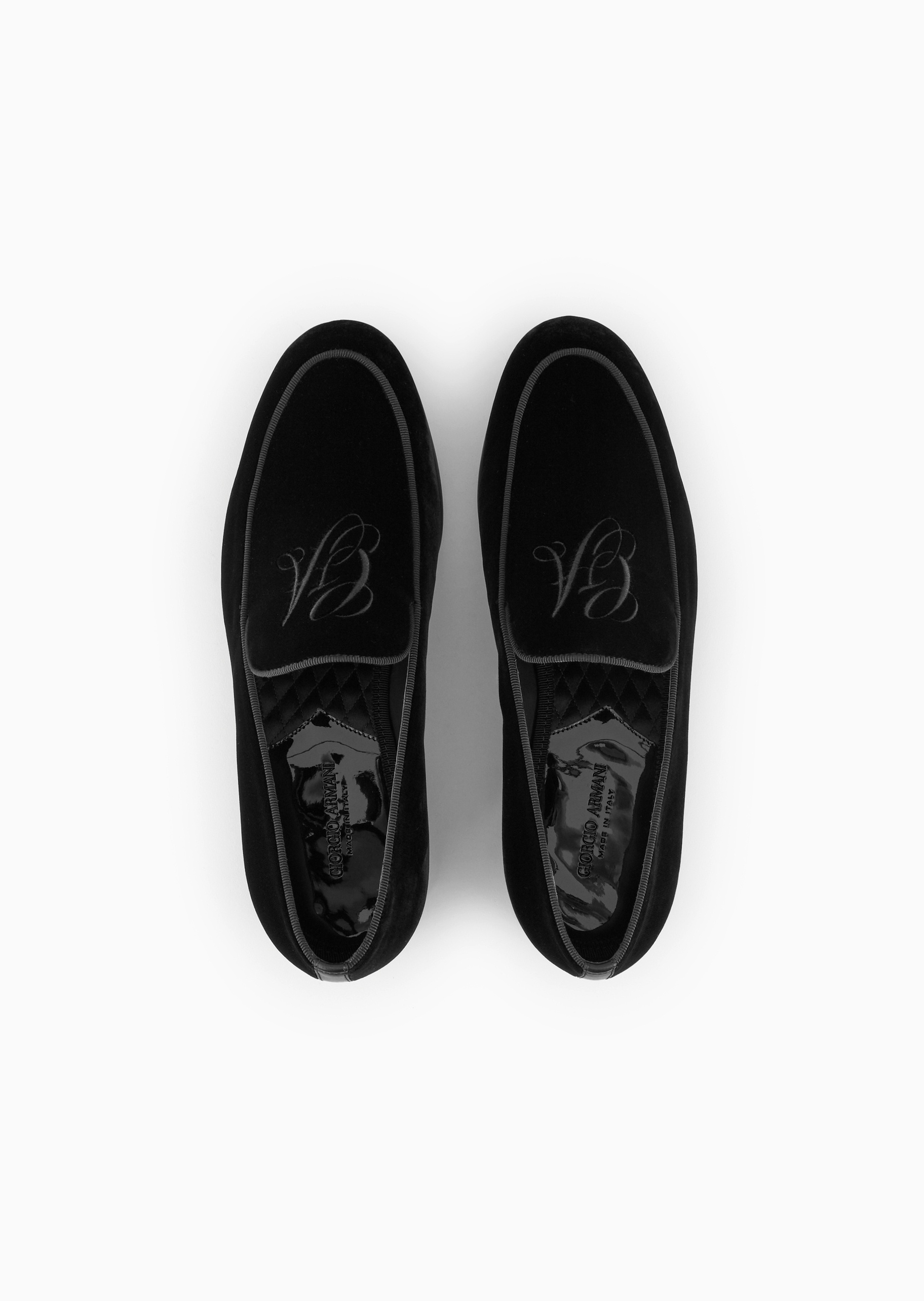 Giorgio Armani 男士一脚蹬低帮复古绒面休闲乐福鞋