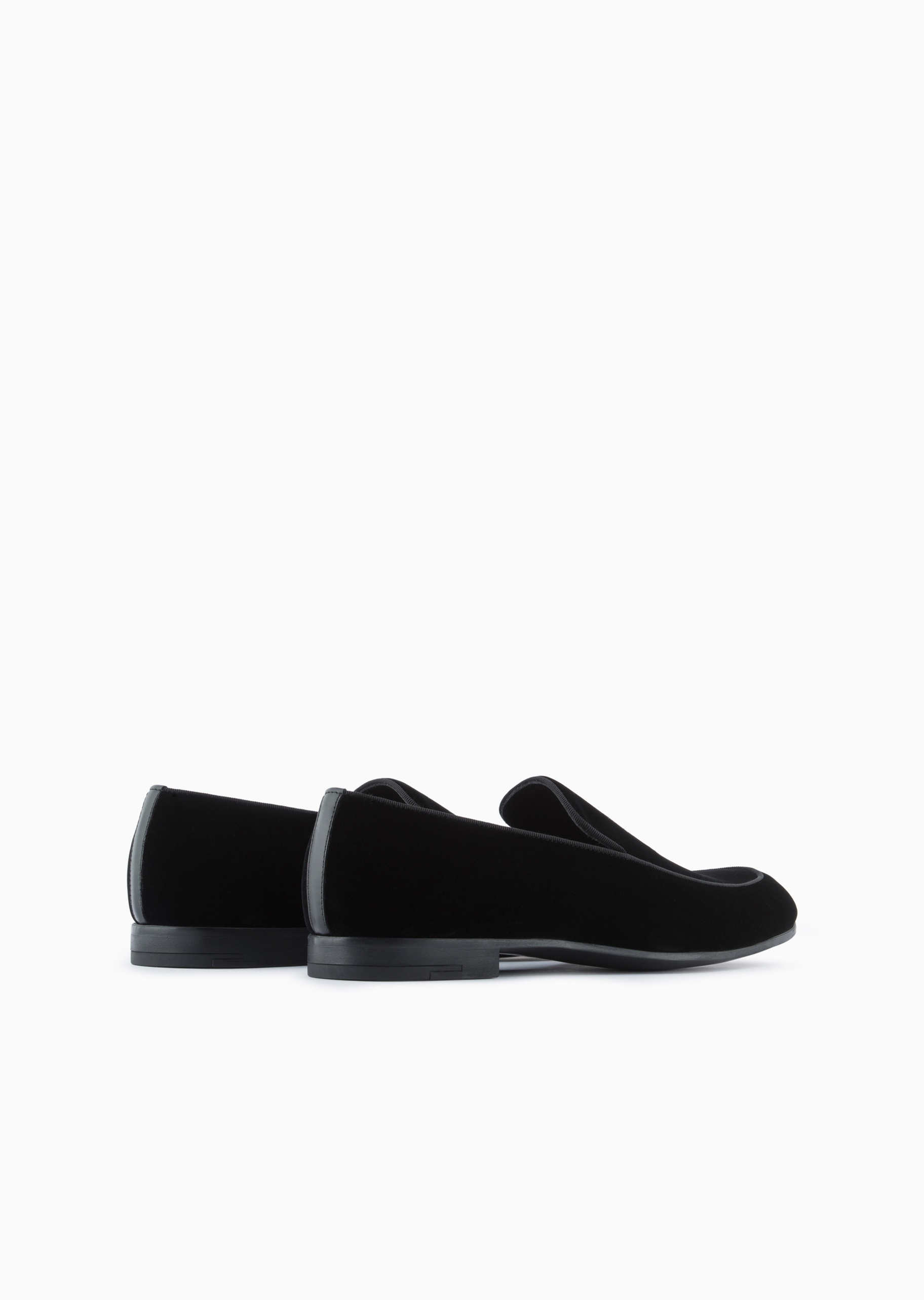 Giorgio Armani 男士一脚蹬低帮复古绒面休闲乐福鞋