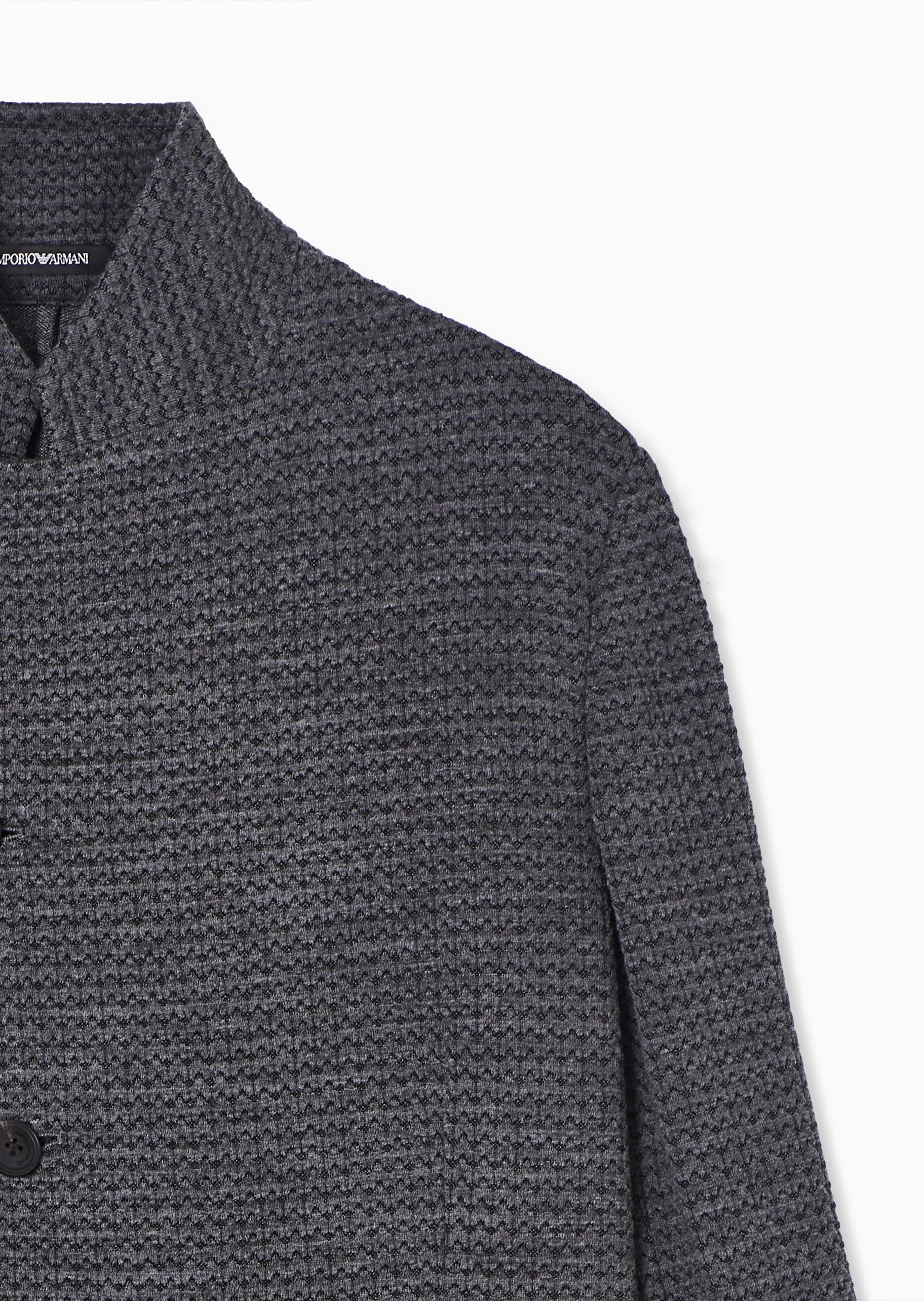 Emporio Armani 男士长袖立领单排扣休闲西装外套