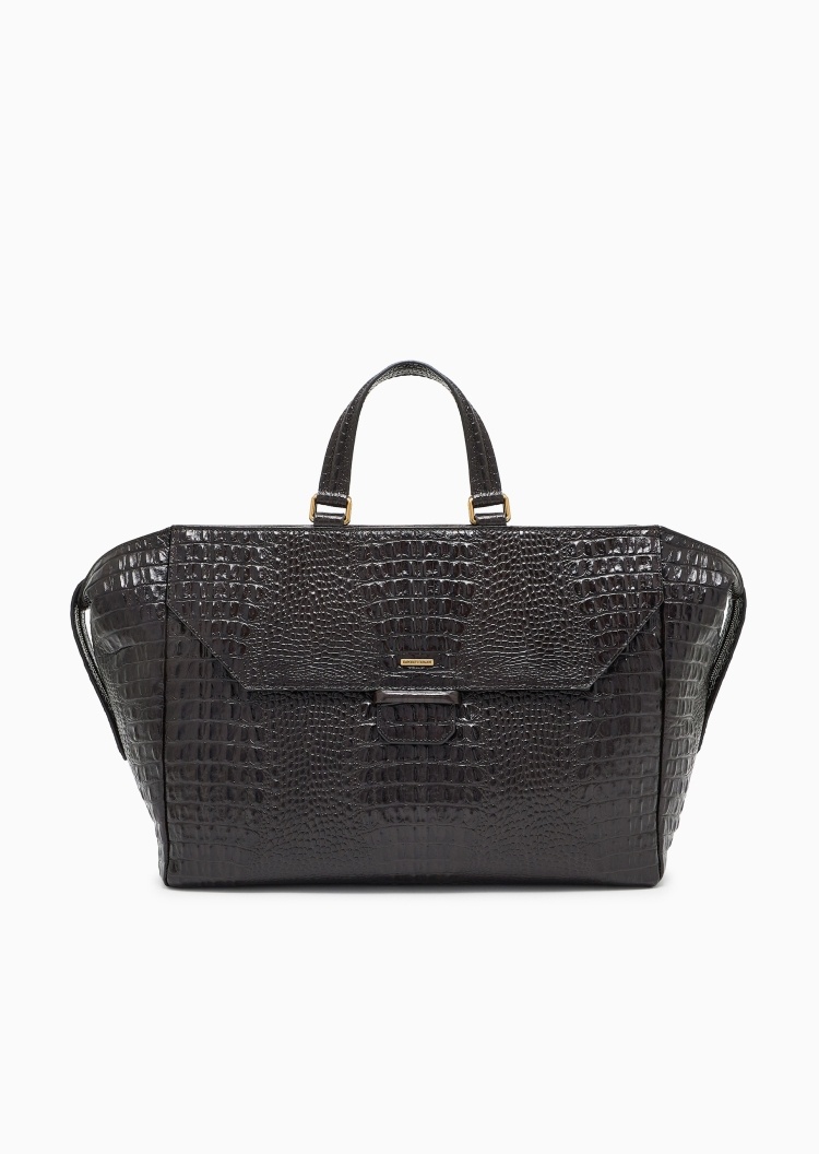 Emporio Armani 易烊千玺同款男士秀场同款牛皮革手提公文包