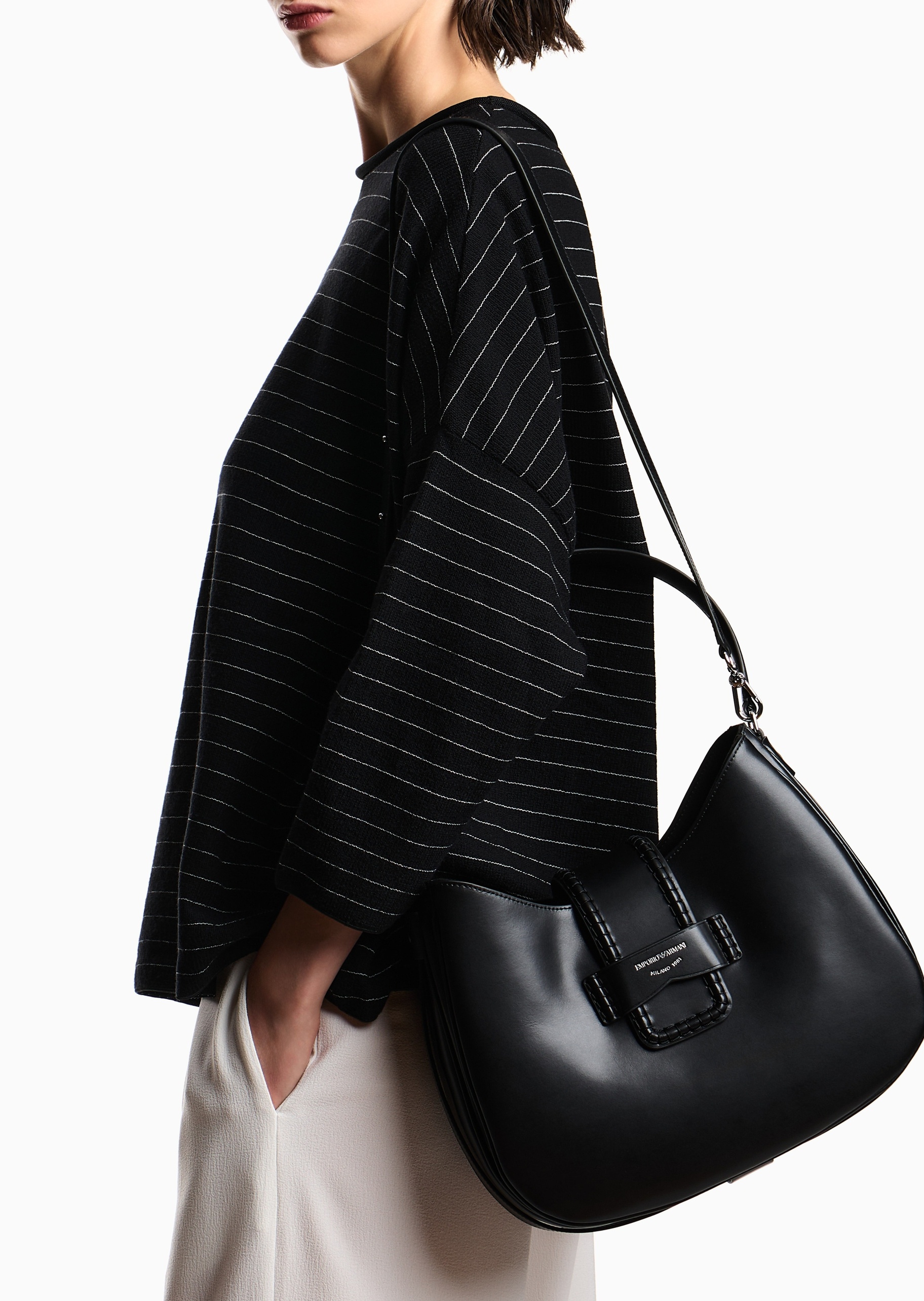 Emporio Armani 女士Hobo可拆肩带商务休闲单肩斜挎包