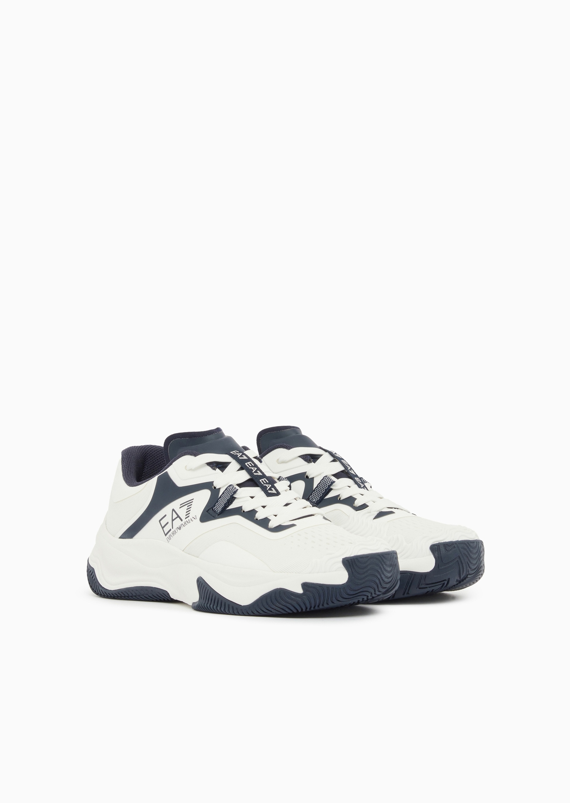 EA7 男女同款系带低帮网球休闲运动鞋