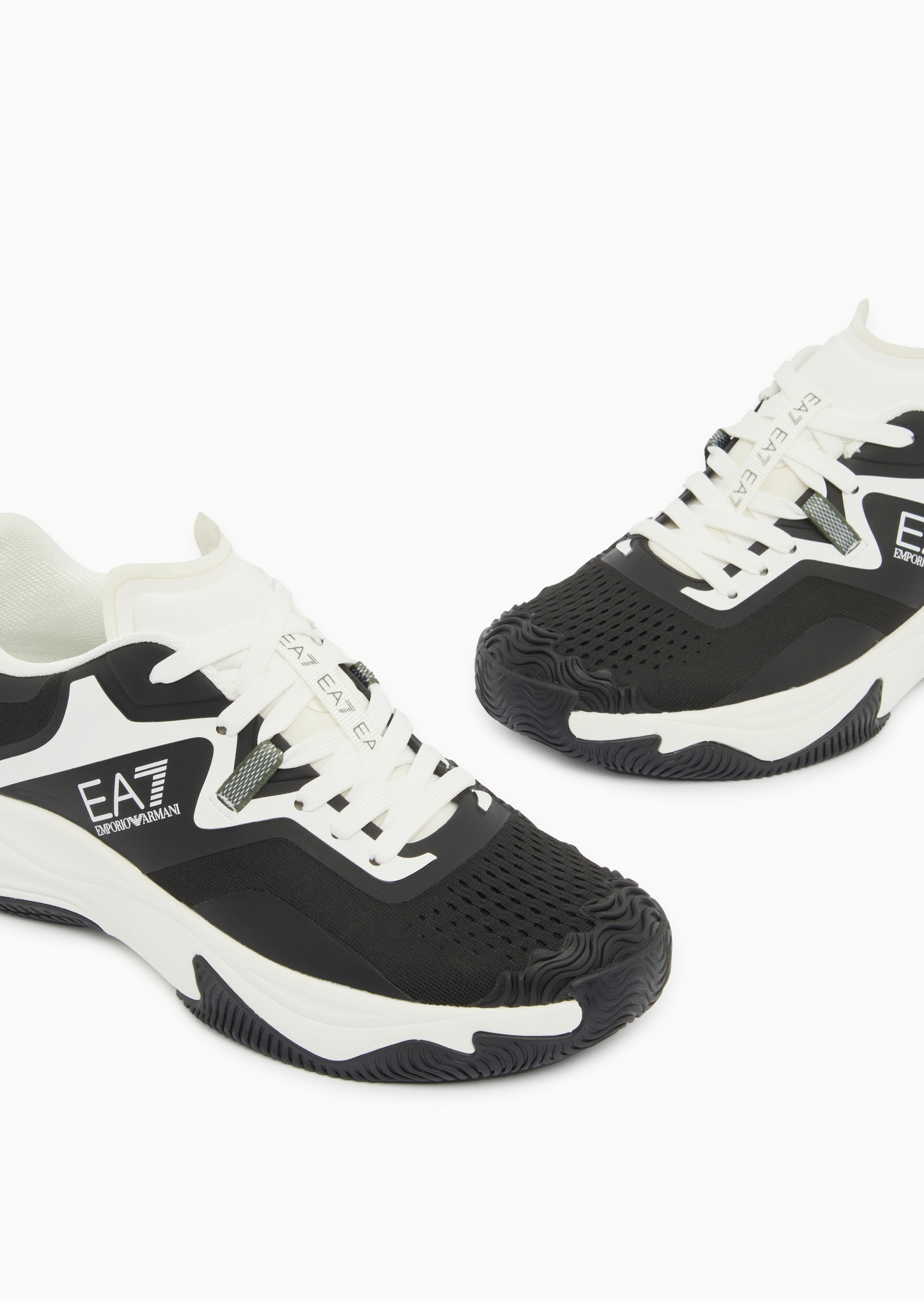 EA7 男女同款系带低帮网球休闲运动鞋