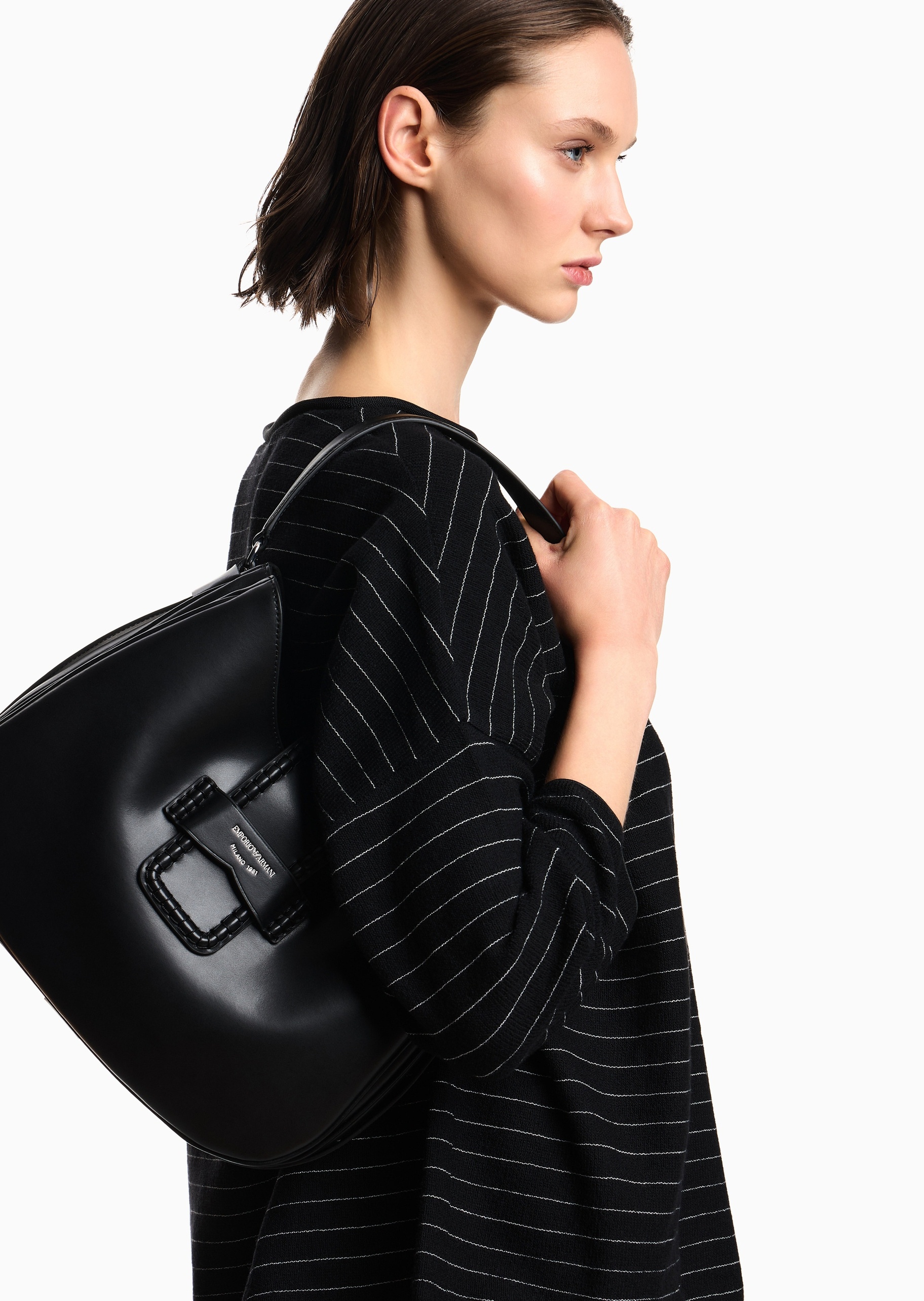 Emporio Armani 女士Hobo可拆肩带商务休闲单肩斜挎包