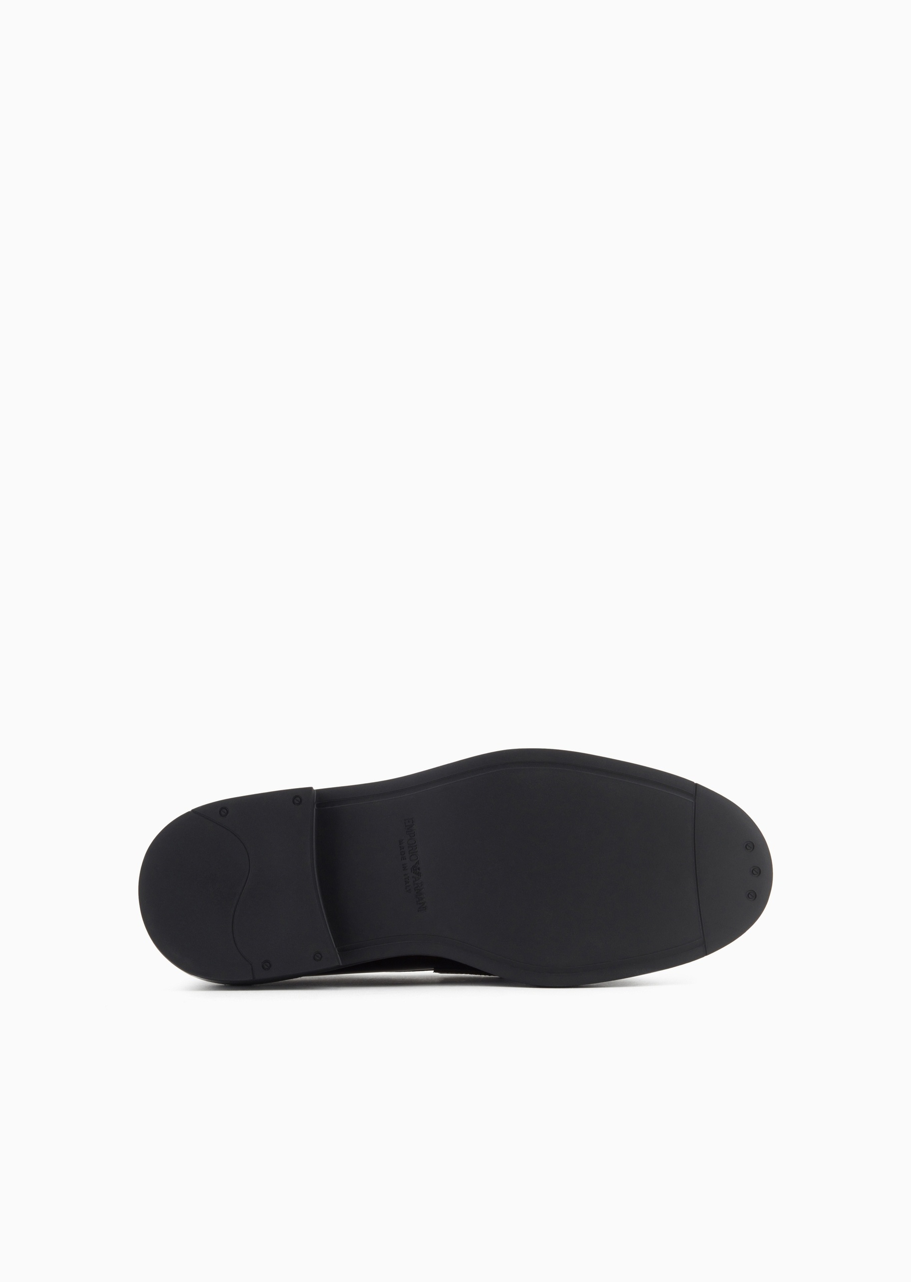 Emporio Armani 男士低帮平底商务通勤牛毛皮复古风乐福鞋