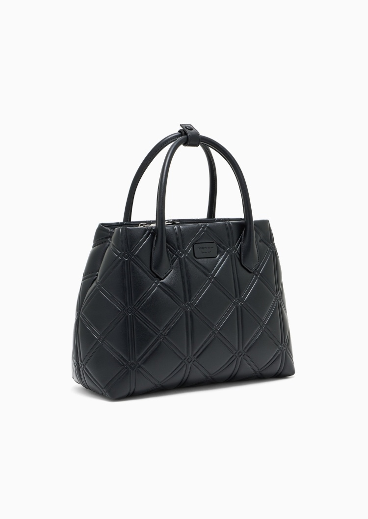 Emporio Armani 女士中号可拆肩带手提斜挎单肩托特包
