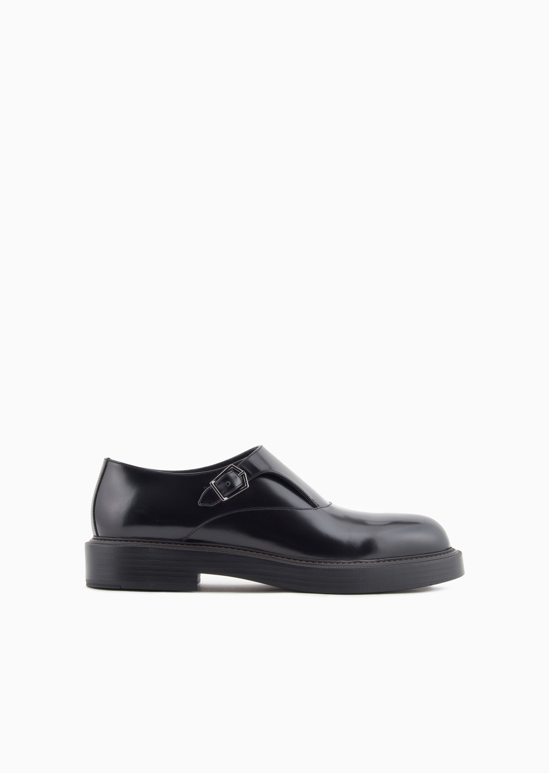 Emporio Armani 男士牛皮商务通勤休闲布洛克孟克鞋