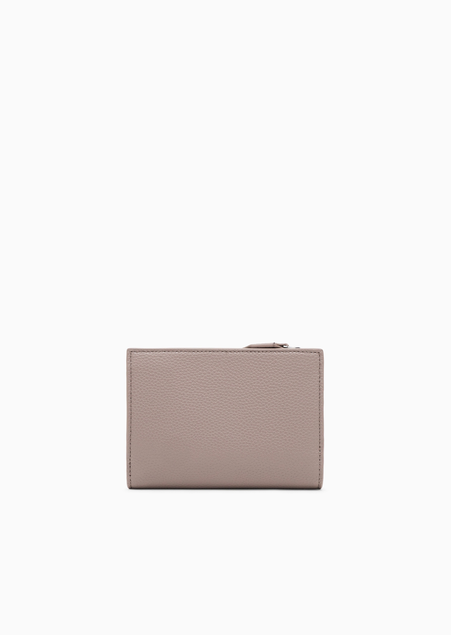 Emporio Armani 女士按扣三折多卡位鹿皮纹手拿钱包