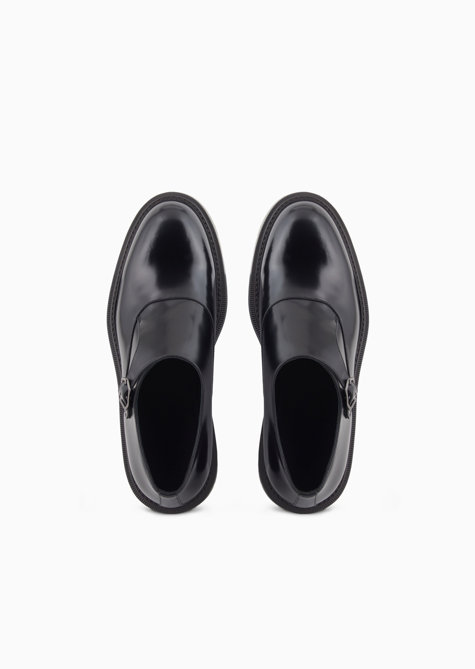 Emporio Armani 男士牛皮商务通勤休闲布洛克孟克鞋
