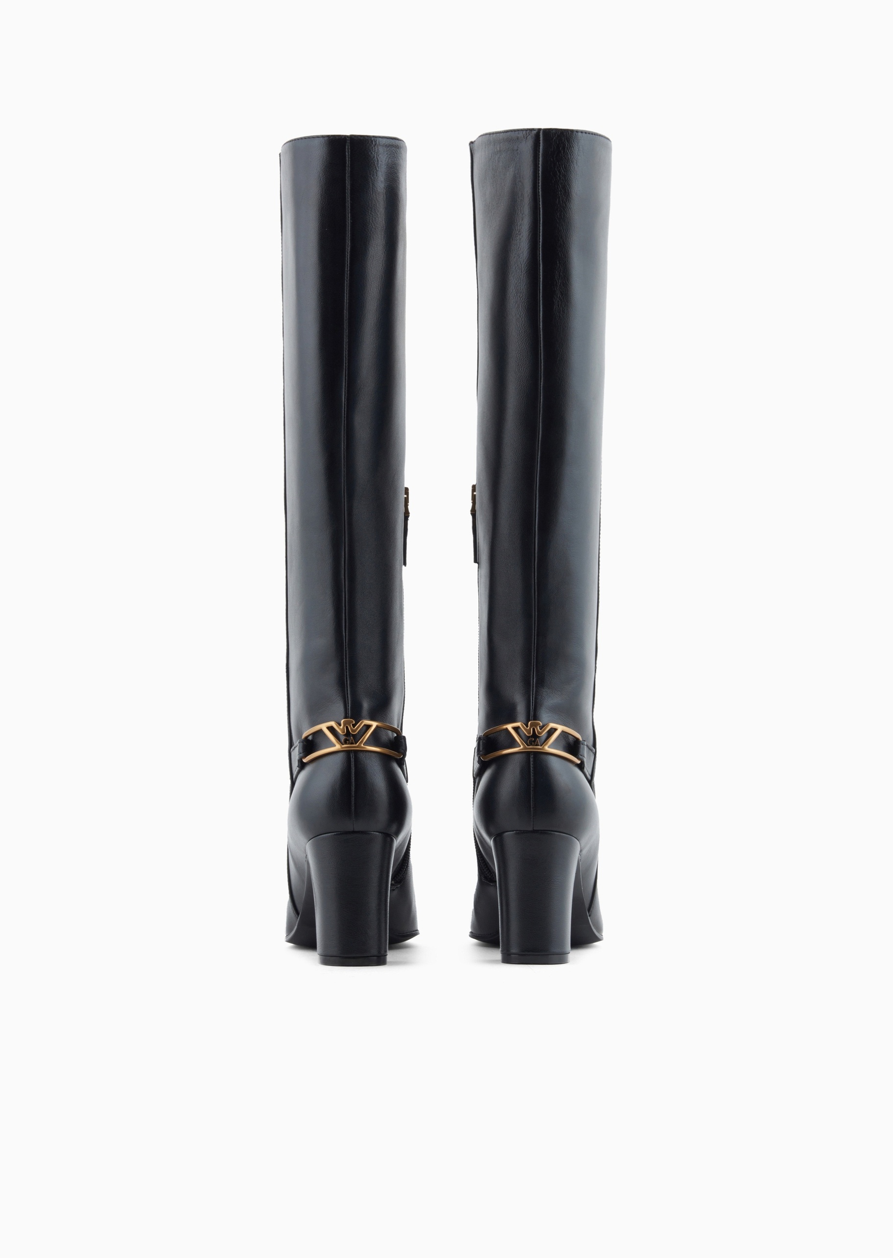 Emporio Armani 女士商务通勤休闲羊皮高跟鞋靴子
