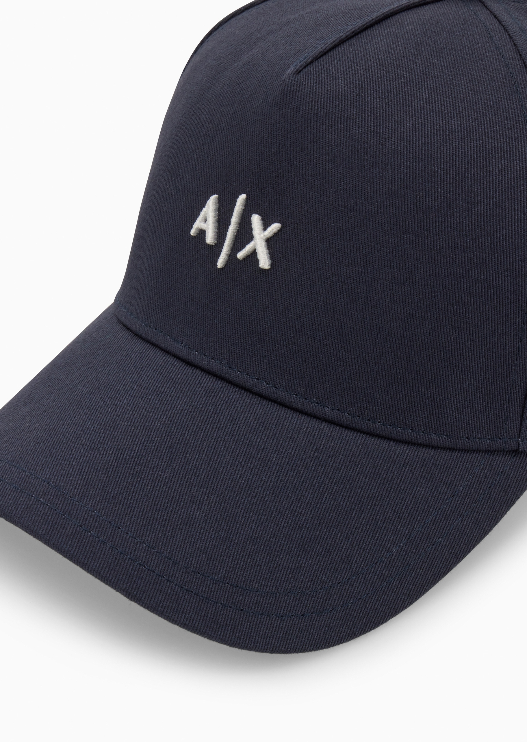 ARMANI EXCHANGE 男士纯棉按扣圆顶弯檐立体小绣标休闲棒球帽
