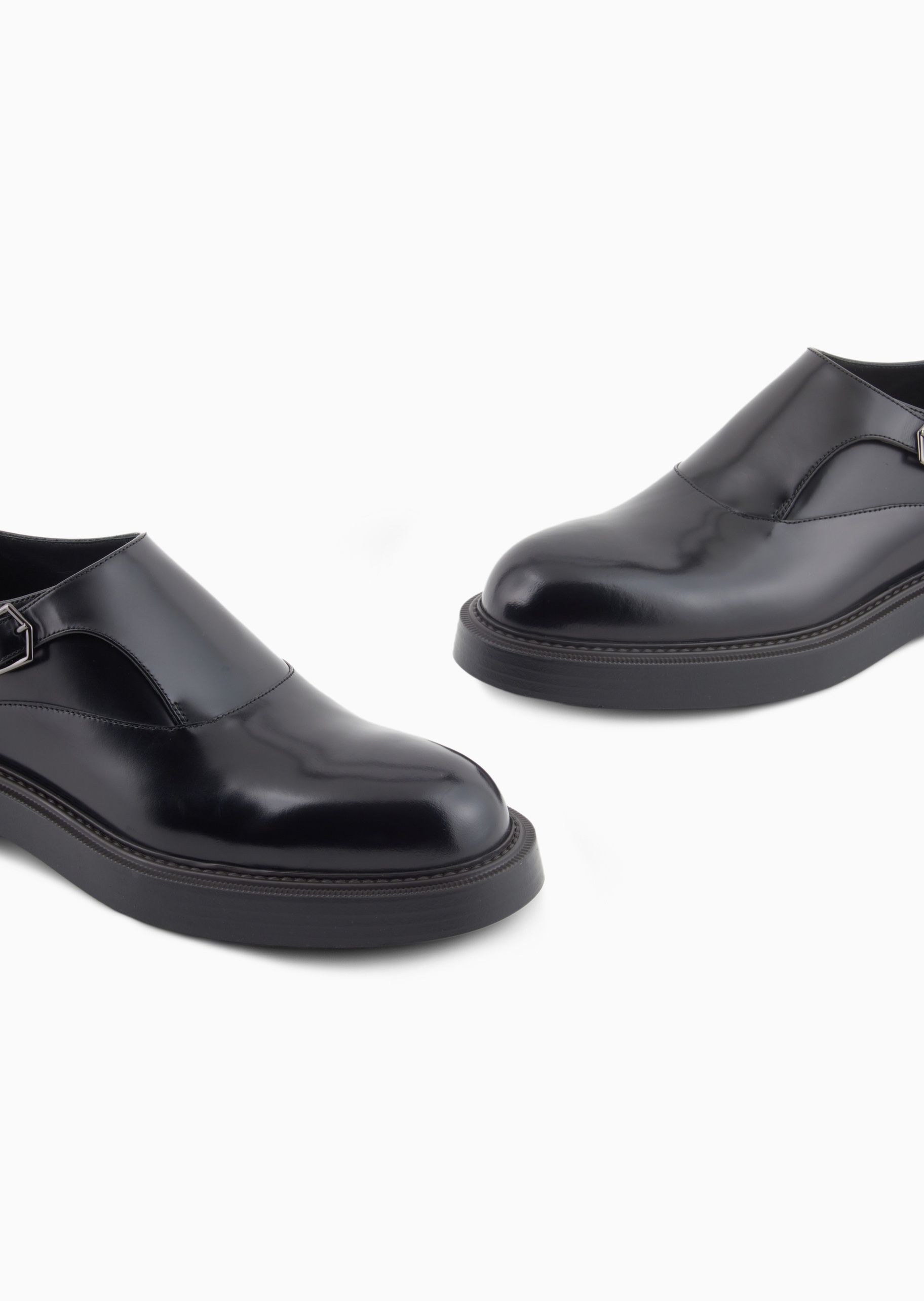 Emporio Armani 男士牛皮商务通勤休闲布洛克孟克鞋