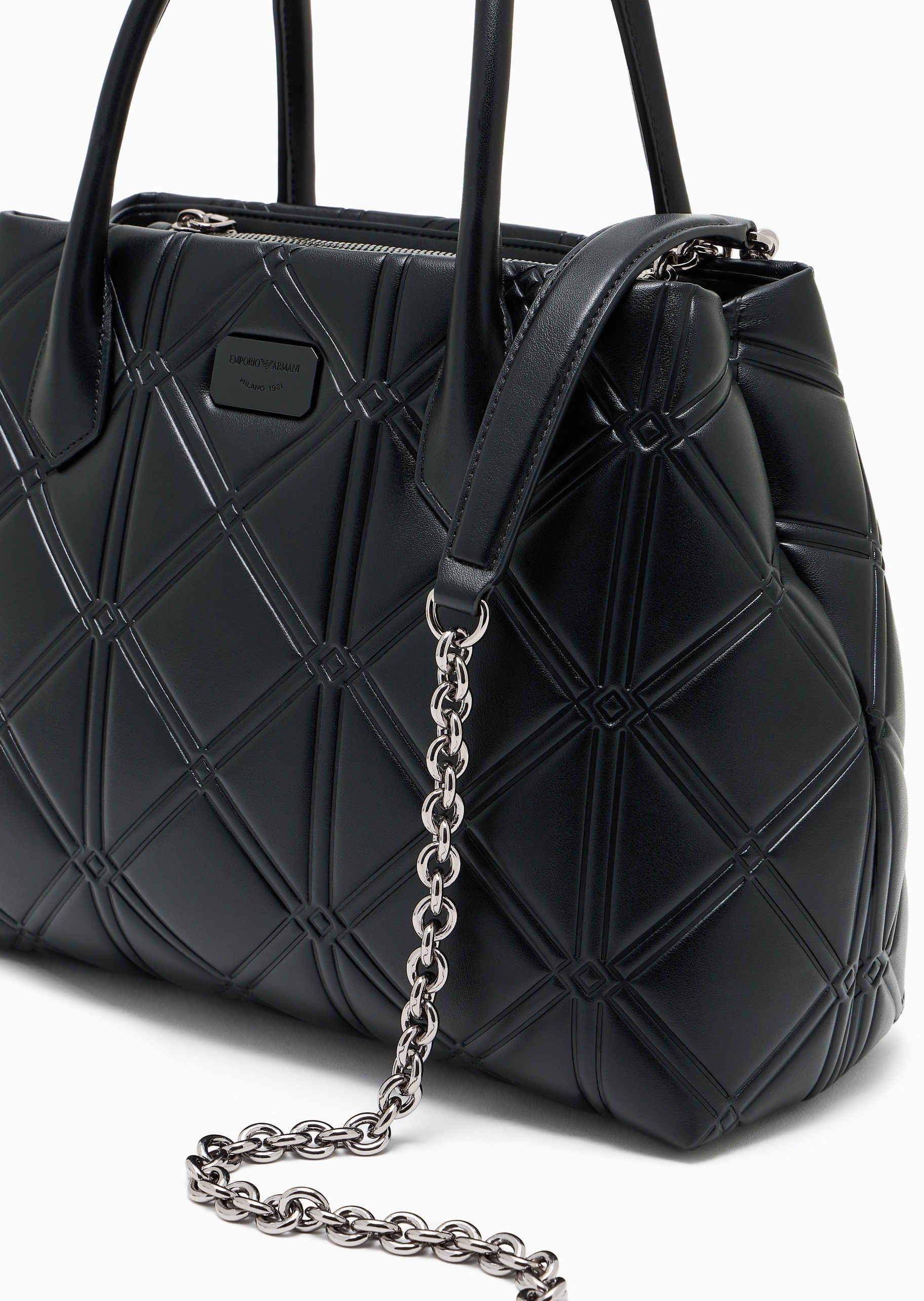 Emporio Armani 女士中号可拆肩带手提斜挎单肩托特包