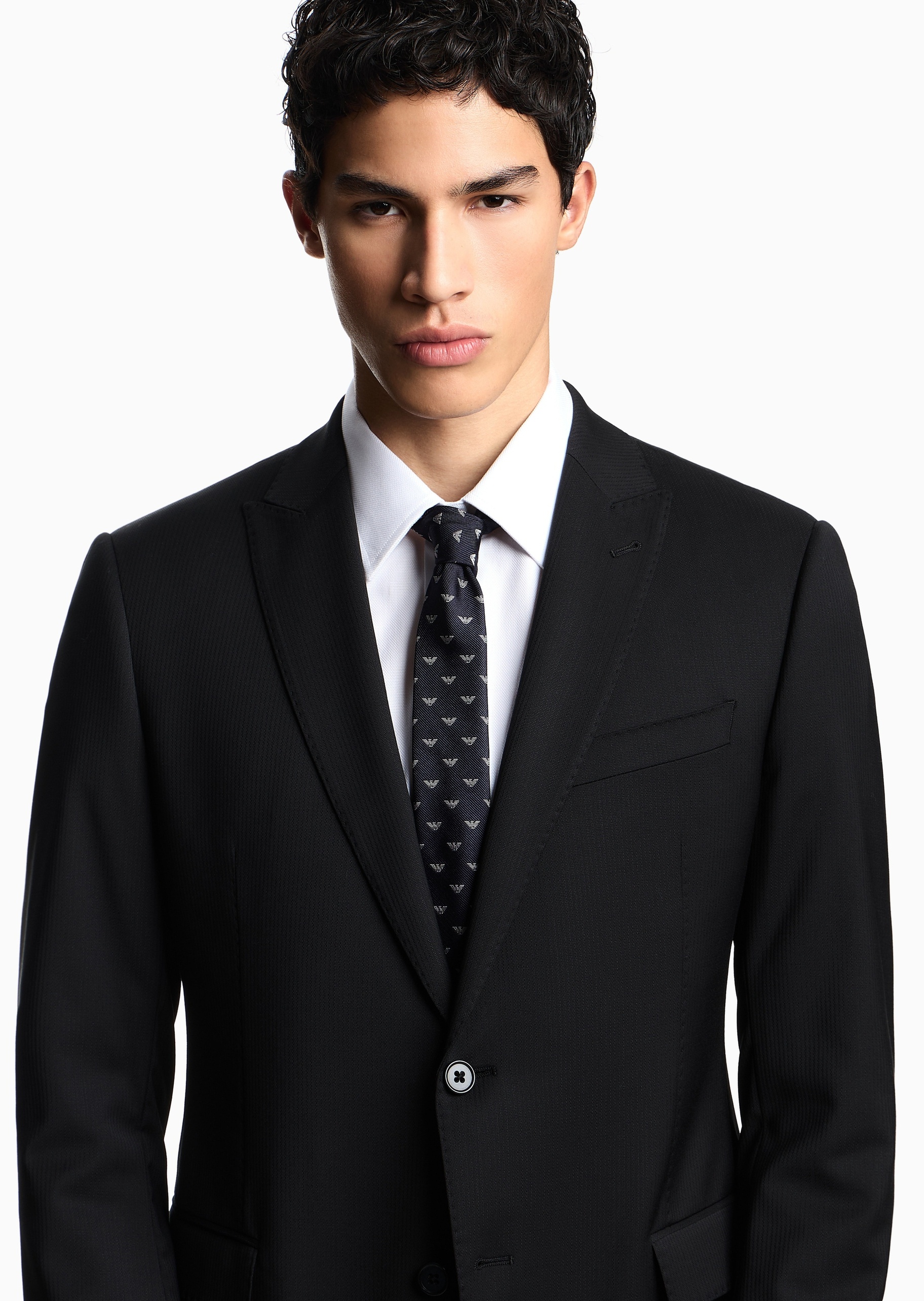 Emporio Armani 男士桑蚕丝商务正装领带配饰礼物