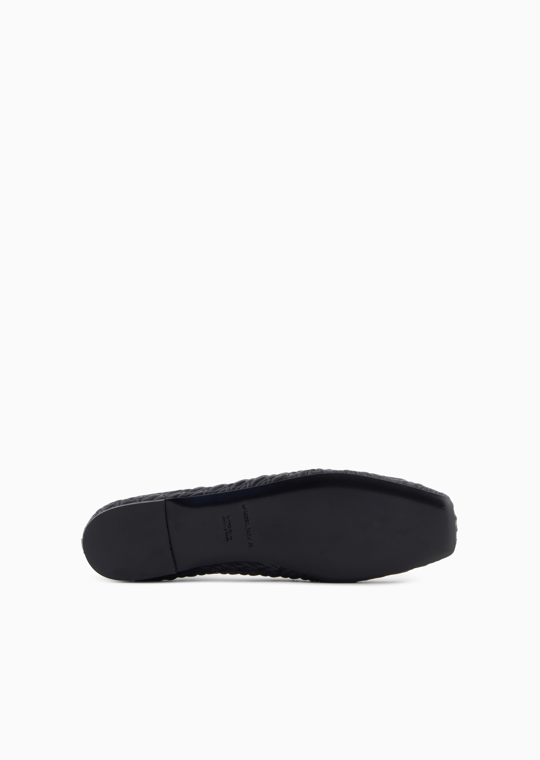 Emporio Armani 女士牛皮压花休闲玛丽珍平底芭蕾鞋