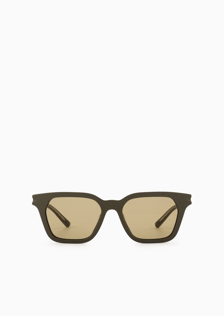 Giorgio Armani 男女同款枕形粗框加宽镜腿复古太阳眼镜