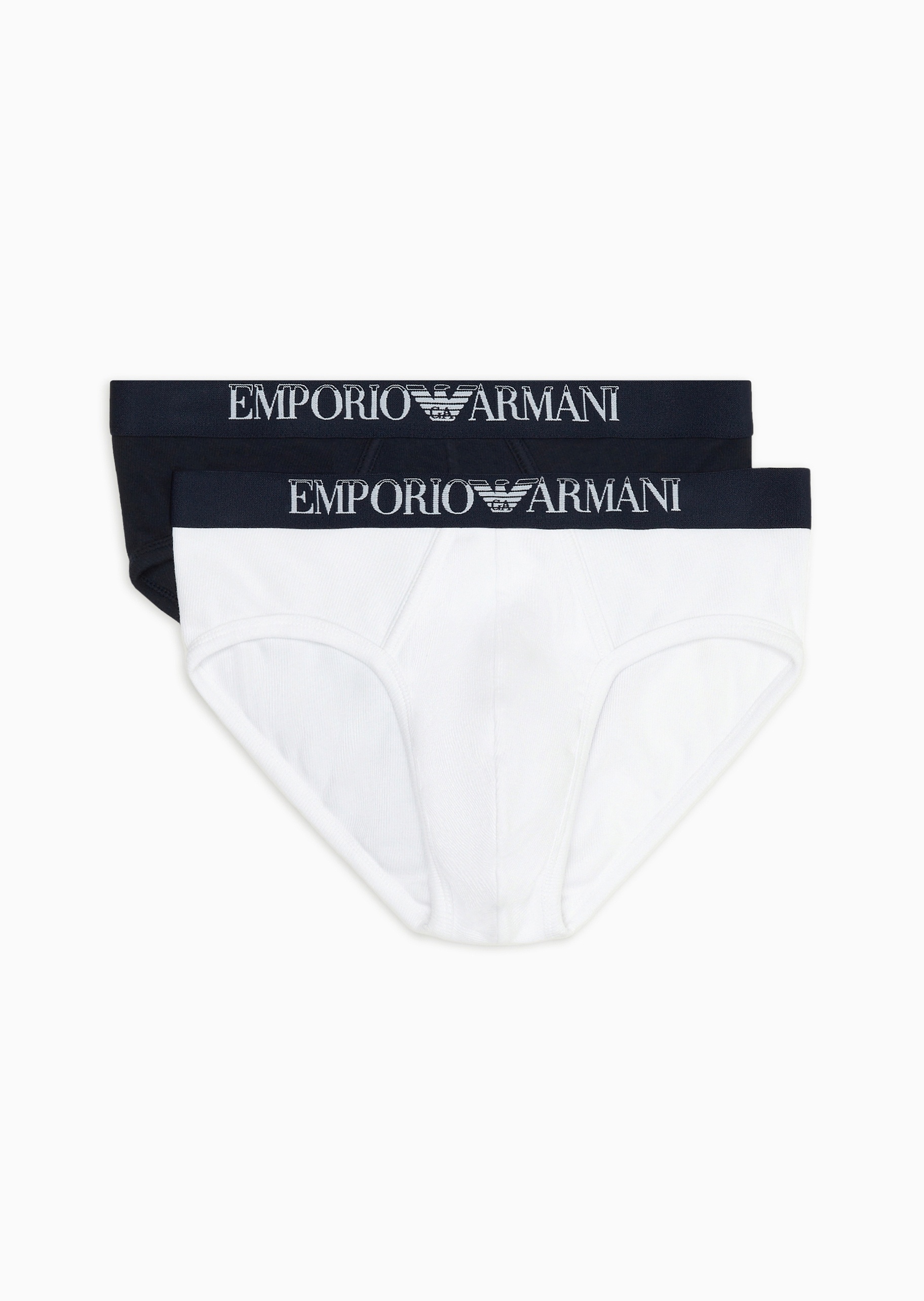 Emporio Armani 男士纯棉弹力合身三角两条装内裤套装