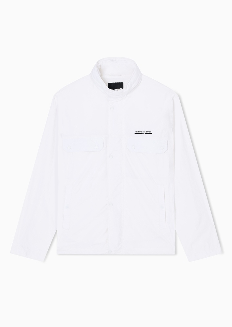 ARMANI EXCHANGE 男士立领宽松休闲教练夹克运动外套