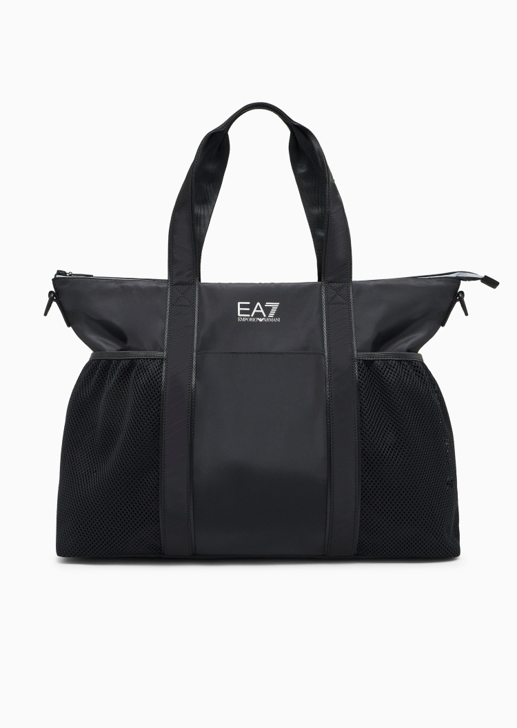 EA7 女士大容量拉链可拆肩带手提单肩斜挎托特包