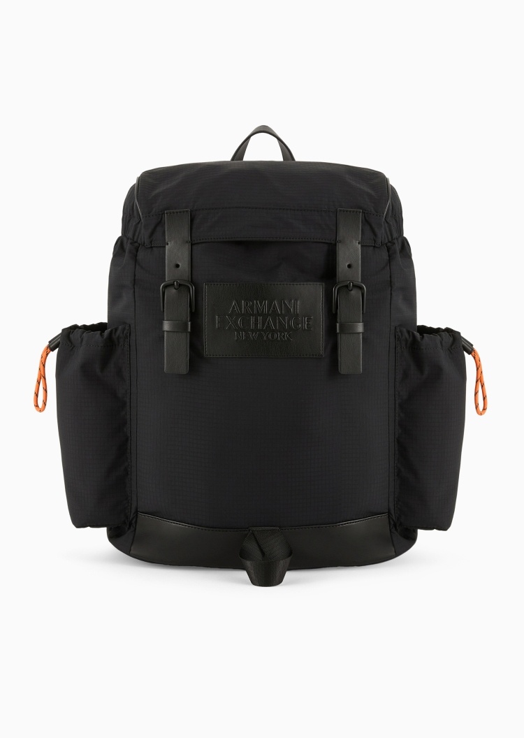 ARMANI EXCHANGE 男士大容量抽绳可调节肩带手提双肩包