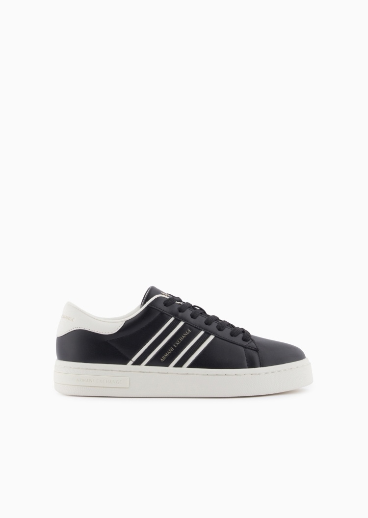 ARMANI EXCHANGE 女士系带低帮圆头平底板鞋运动鞋