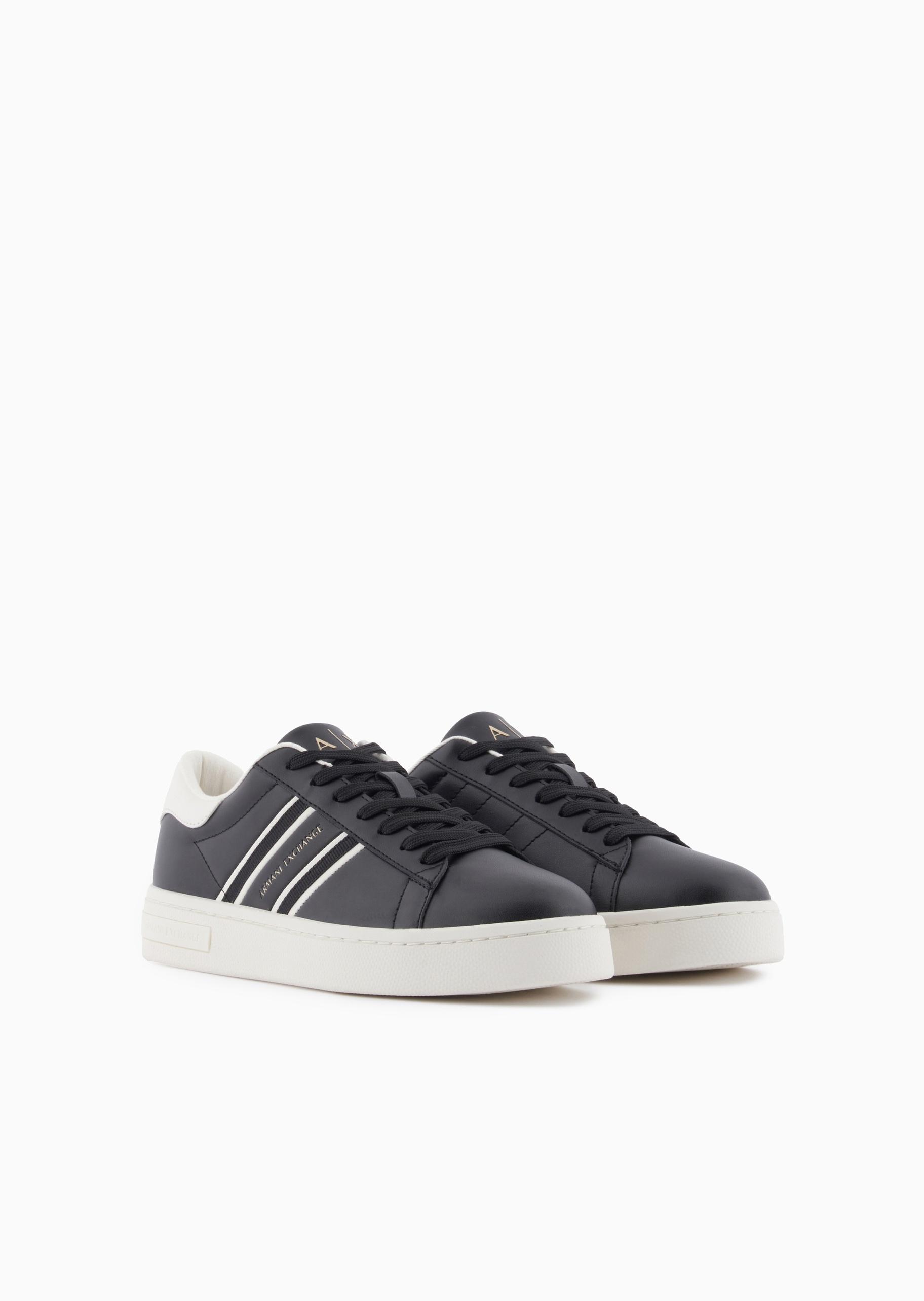 ARMANI EXCHANGE 女士系带低帮圆头平底板鞋运动鞋