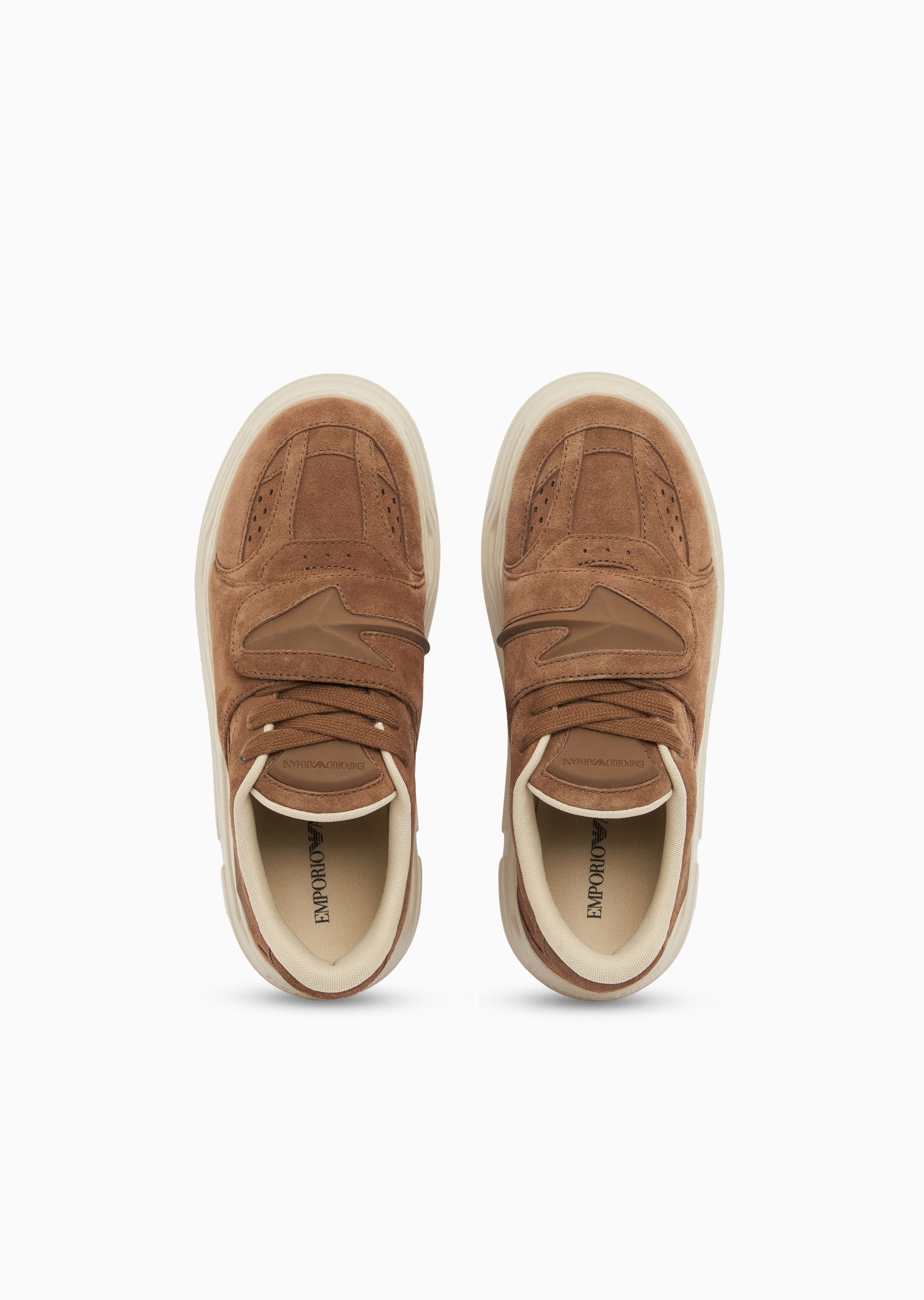 Emporio Armani 男士绒面革系带低帮休闲时尚运动鞋