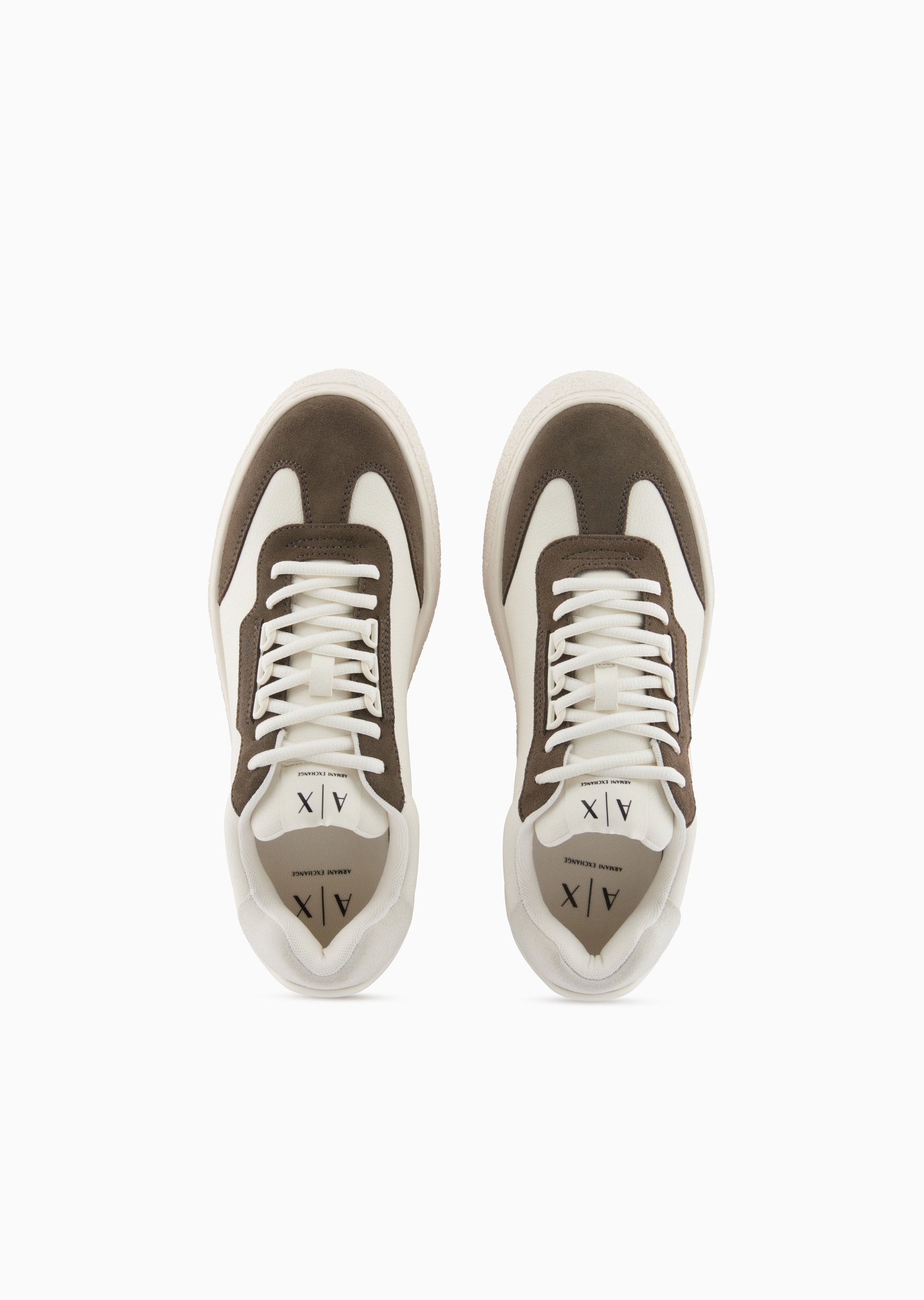 ARMANI EXCHANGE 男士系带低帮T字头平底板鞋运动鞋
