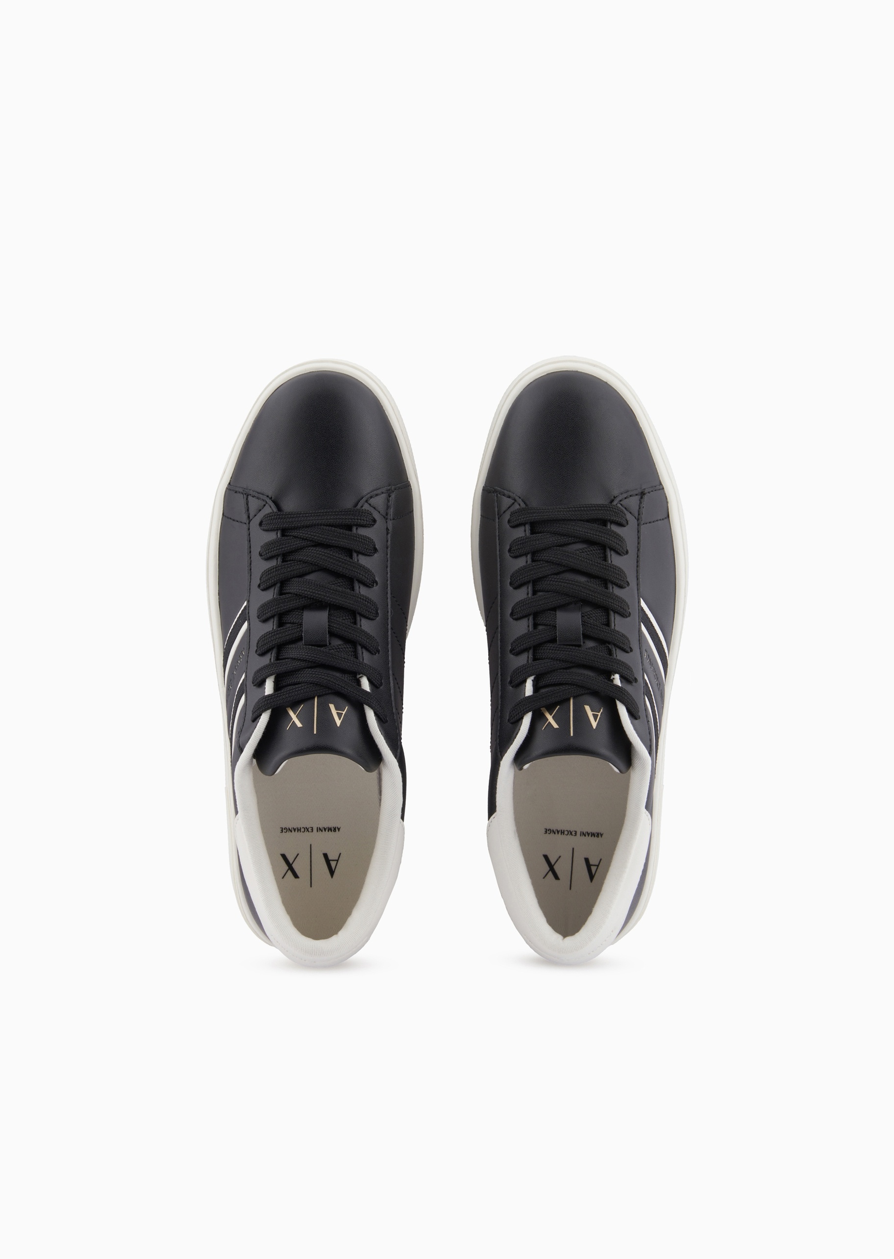 ARMANI EXCHANGE 女士系带低帮圆头平底板鞋运动鞋