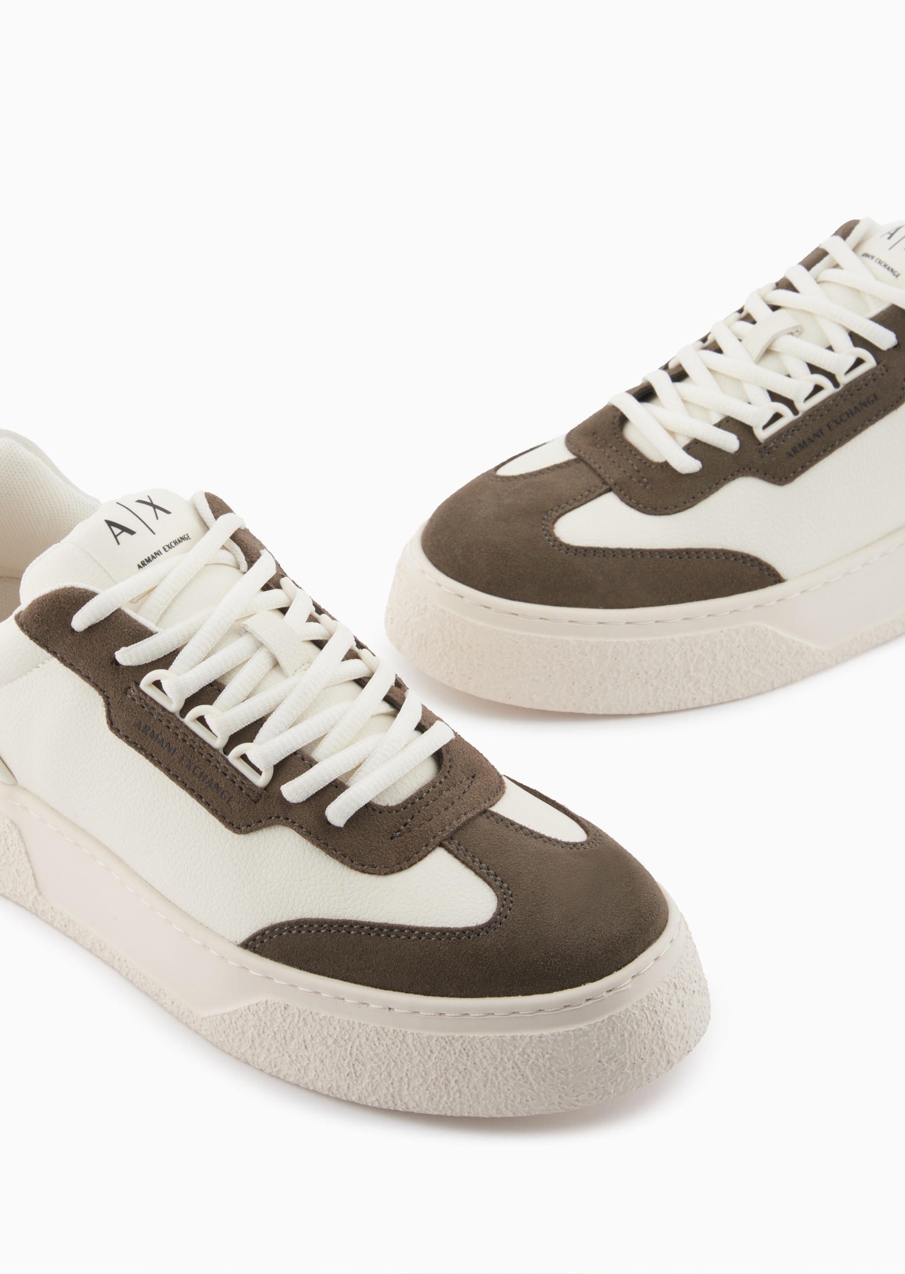 ARMANI EXCHANGE 男士系带低帮T字头平底板鞋运动鞋