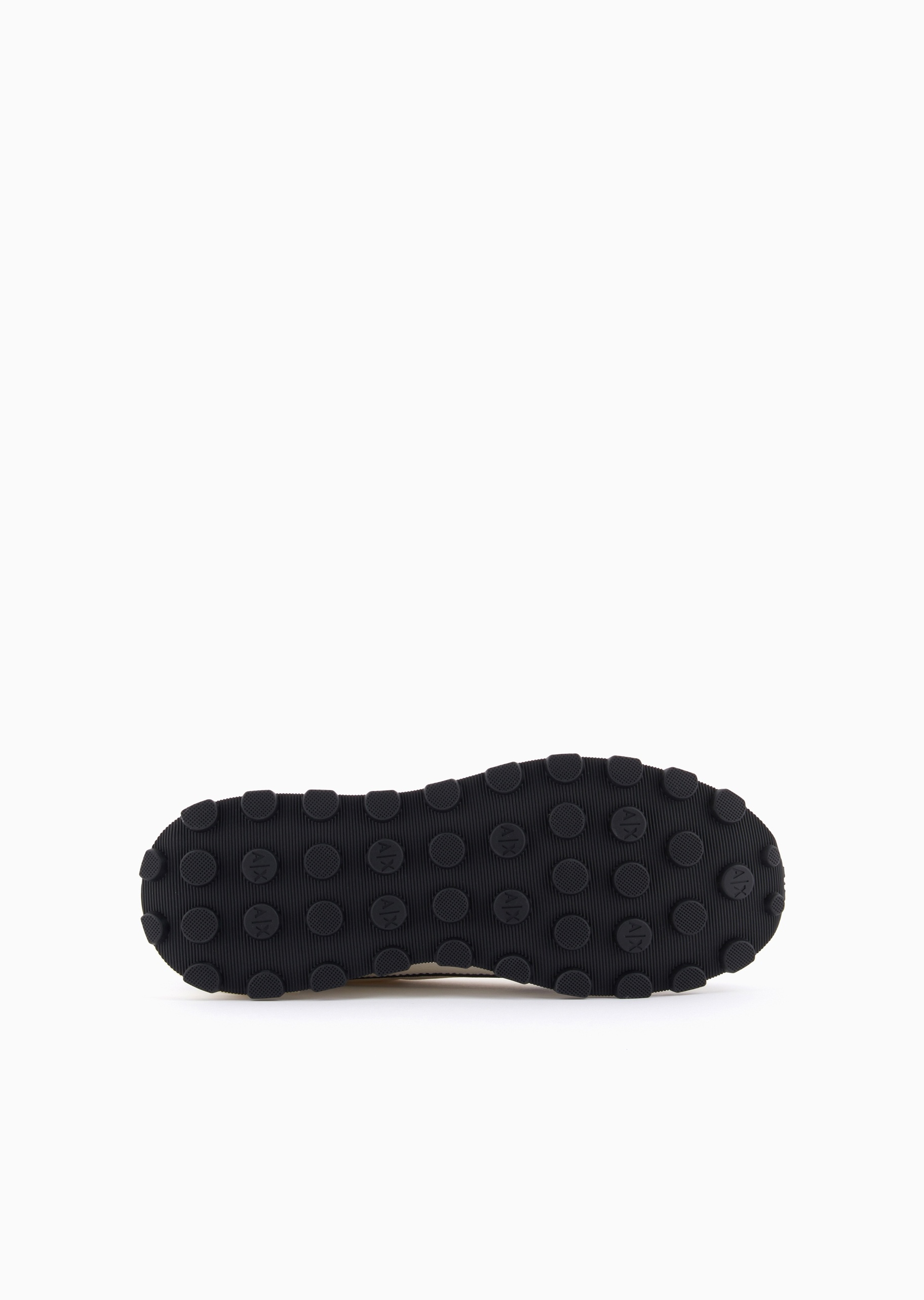 ARMANI EXCHANGE 男士系带低帮厚底网面拼接运动鞋