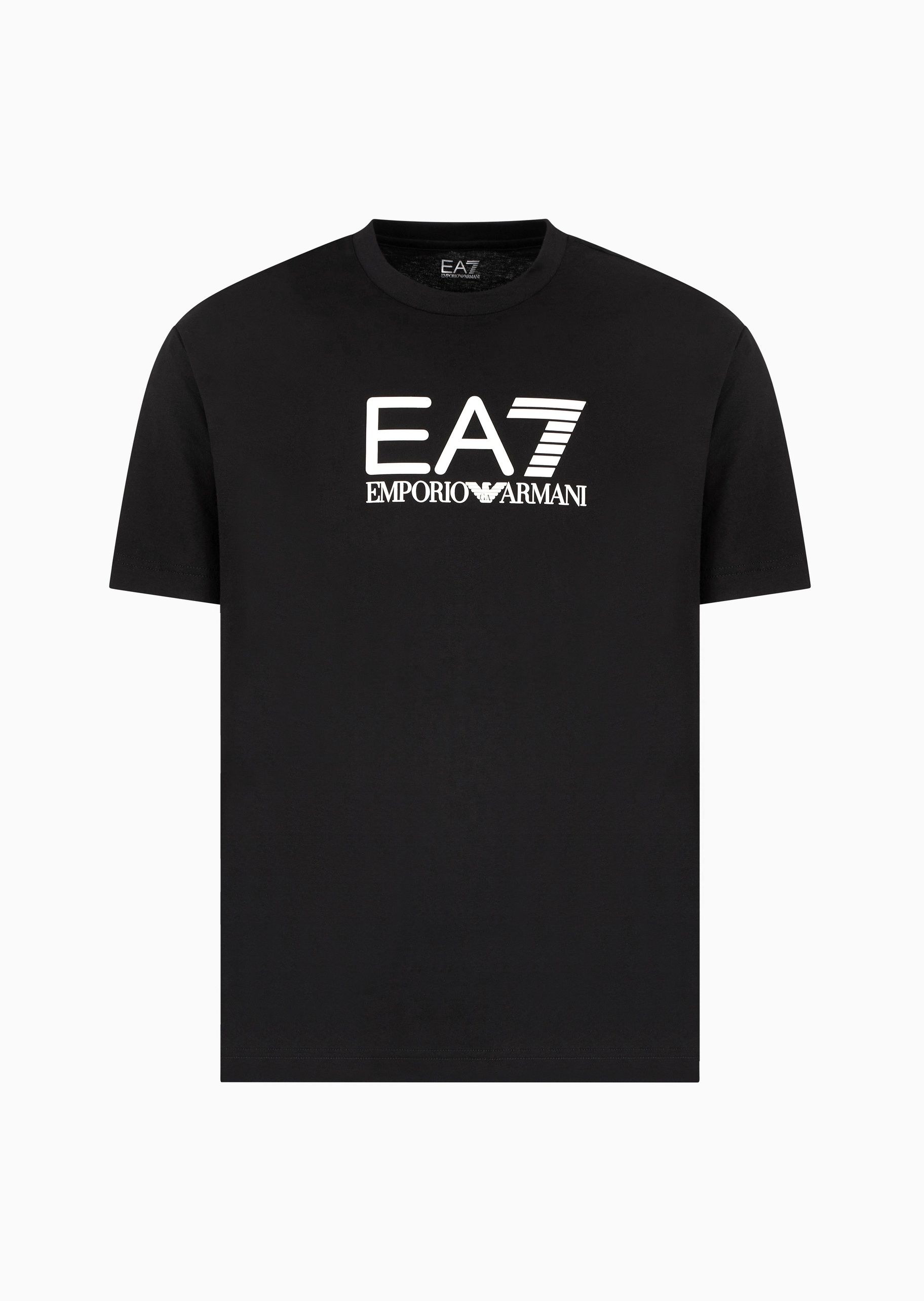 EA7 男士全棉合身短袖圆领正肩健身训练T恤
