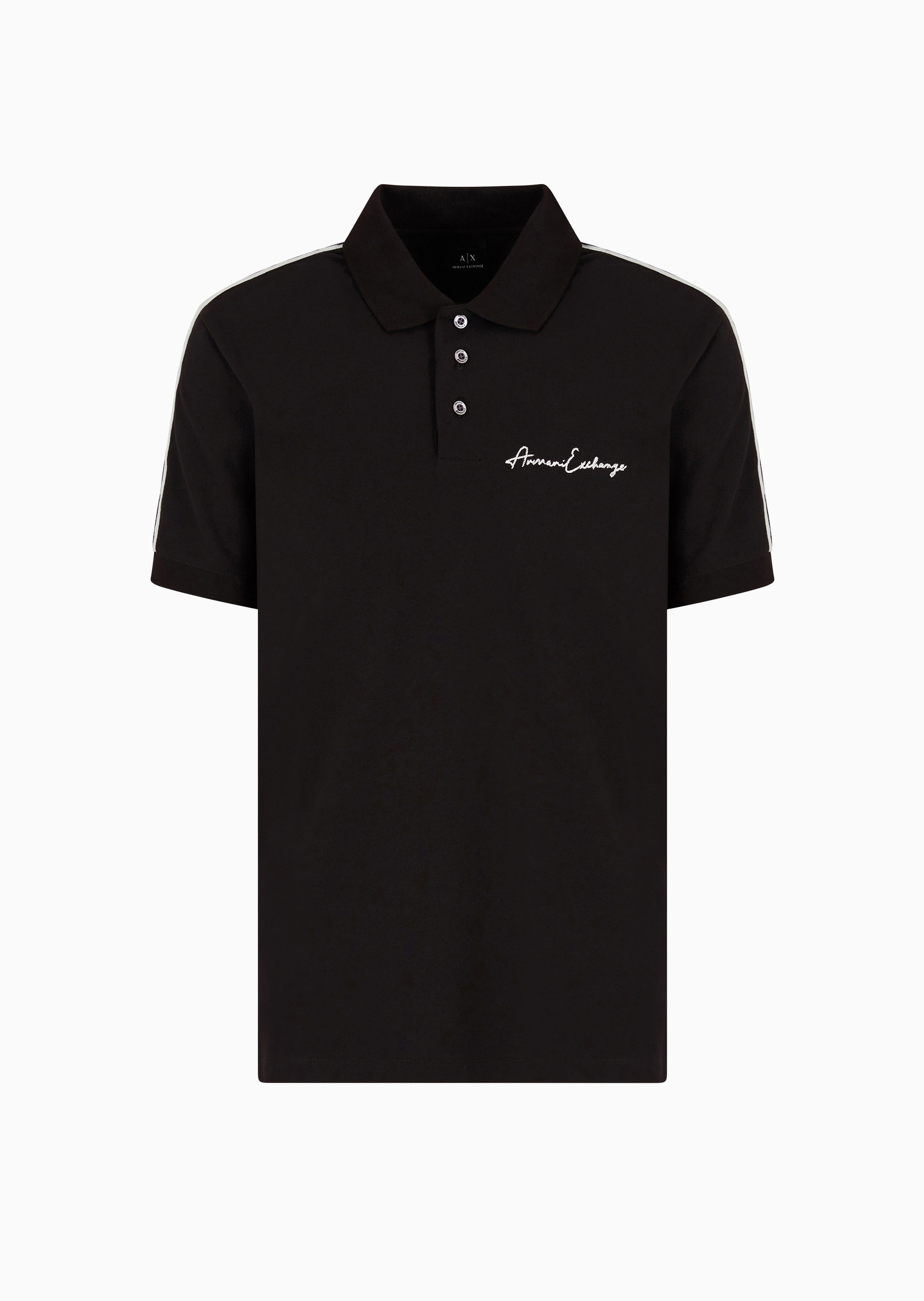 ARMANI EXCHANGE 男士纯棉微弹合身短袖翻领运动Polo衫
