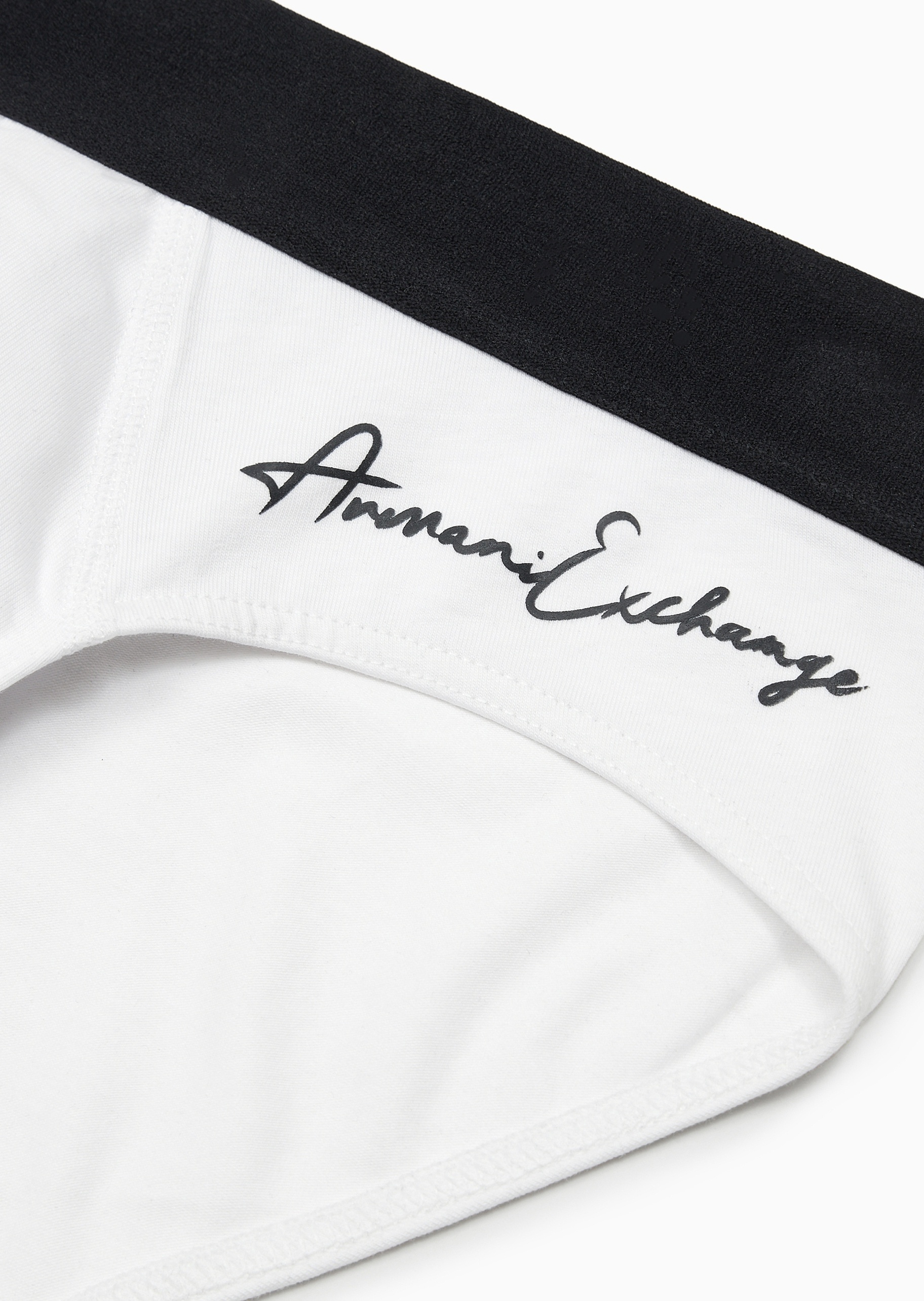 ARMANI EXCHANGE 男士纯棉弹力合身三角撞色腰边内裤