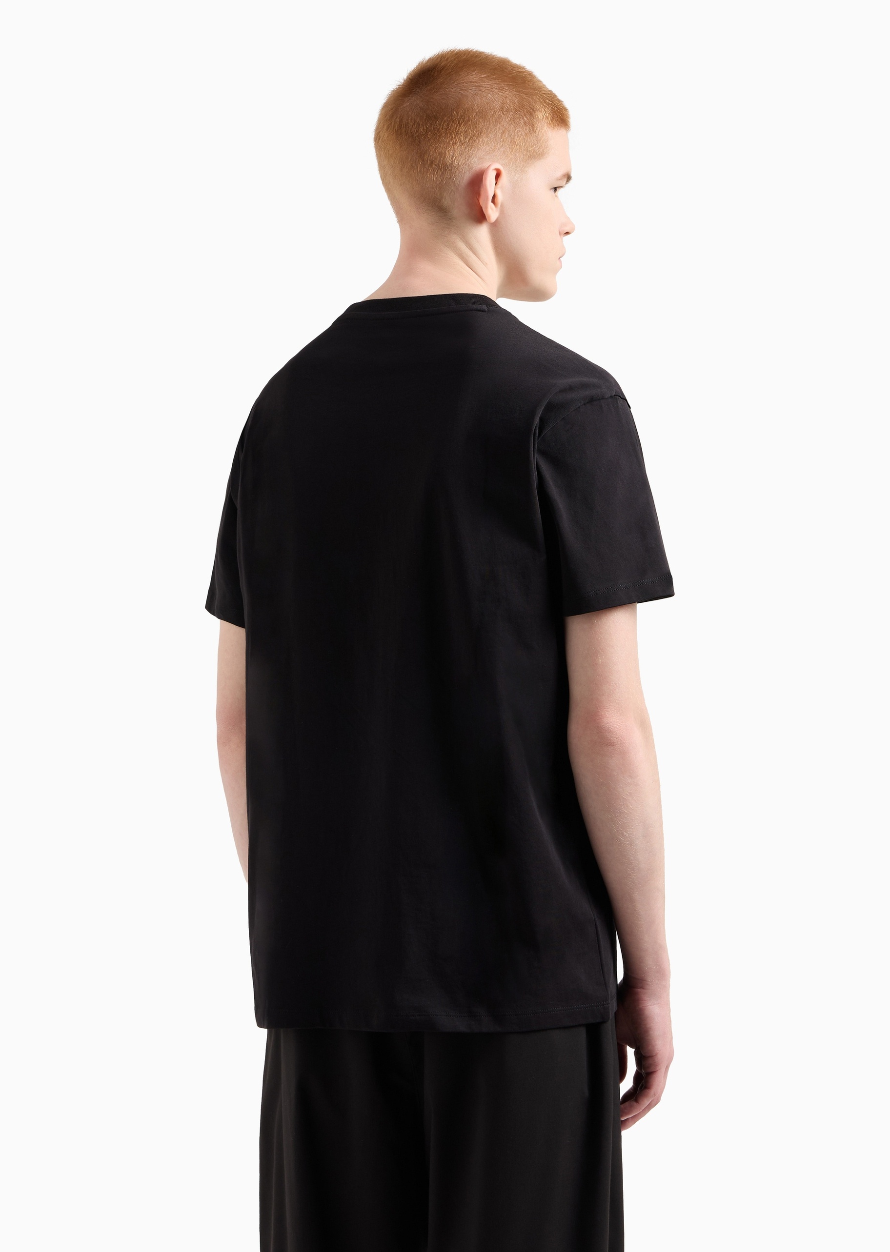 ARMANI EXCHANGE 男士全棉合身短袖圆领简约纯色T恤