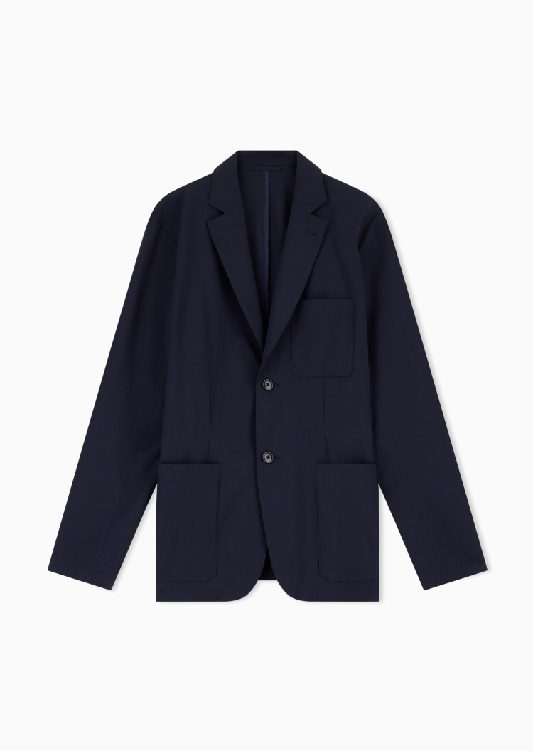 ARMANI EXCHANGE 男士长袖平驳领单排扣商务休闲西装外套