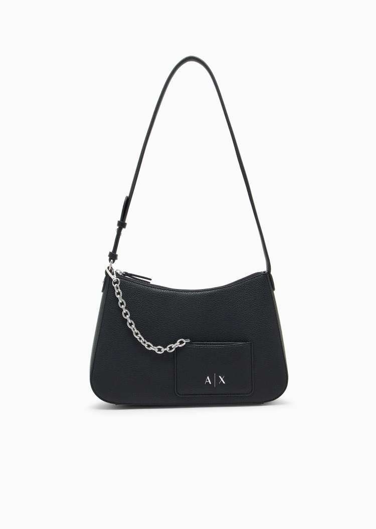 ARMANI EXCHANGE 女士拉链Hobo可调节商务通勤中号单肩包