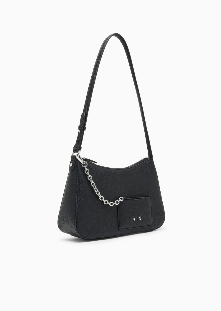 ARMANI EXCHANGE 女士拉链Hobo可调节商务通勤中号单肩包