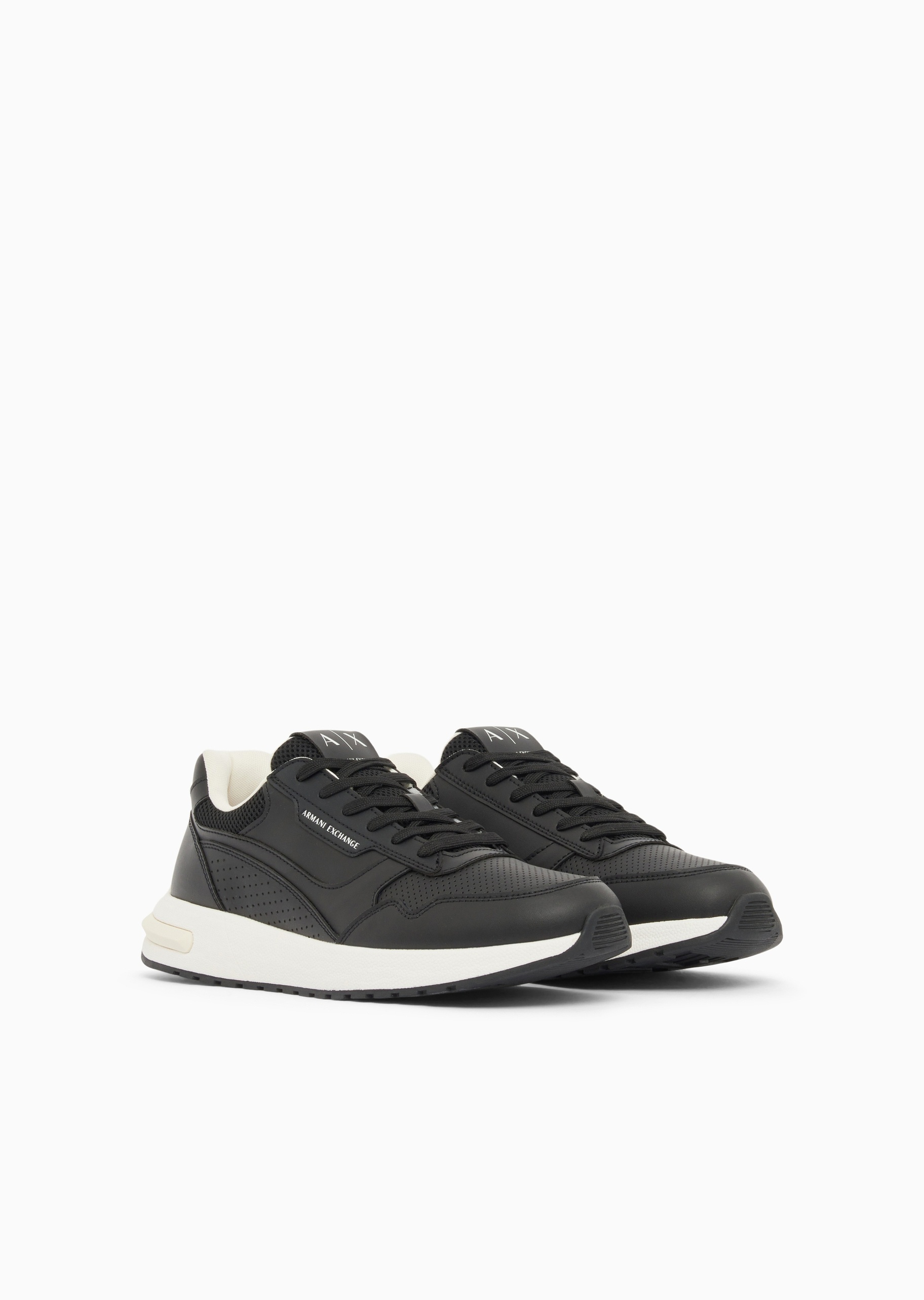 ARMANI EXCHANGE 男士系带低帮穿孔休闲时尚运动鞋