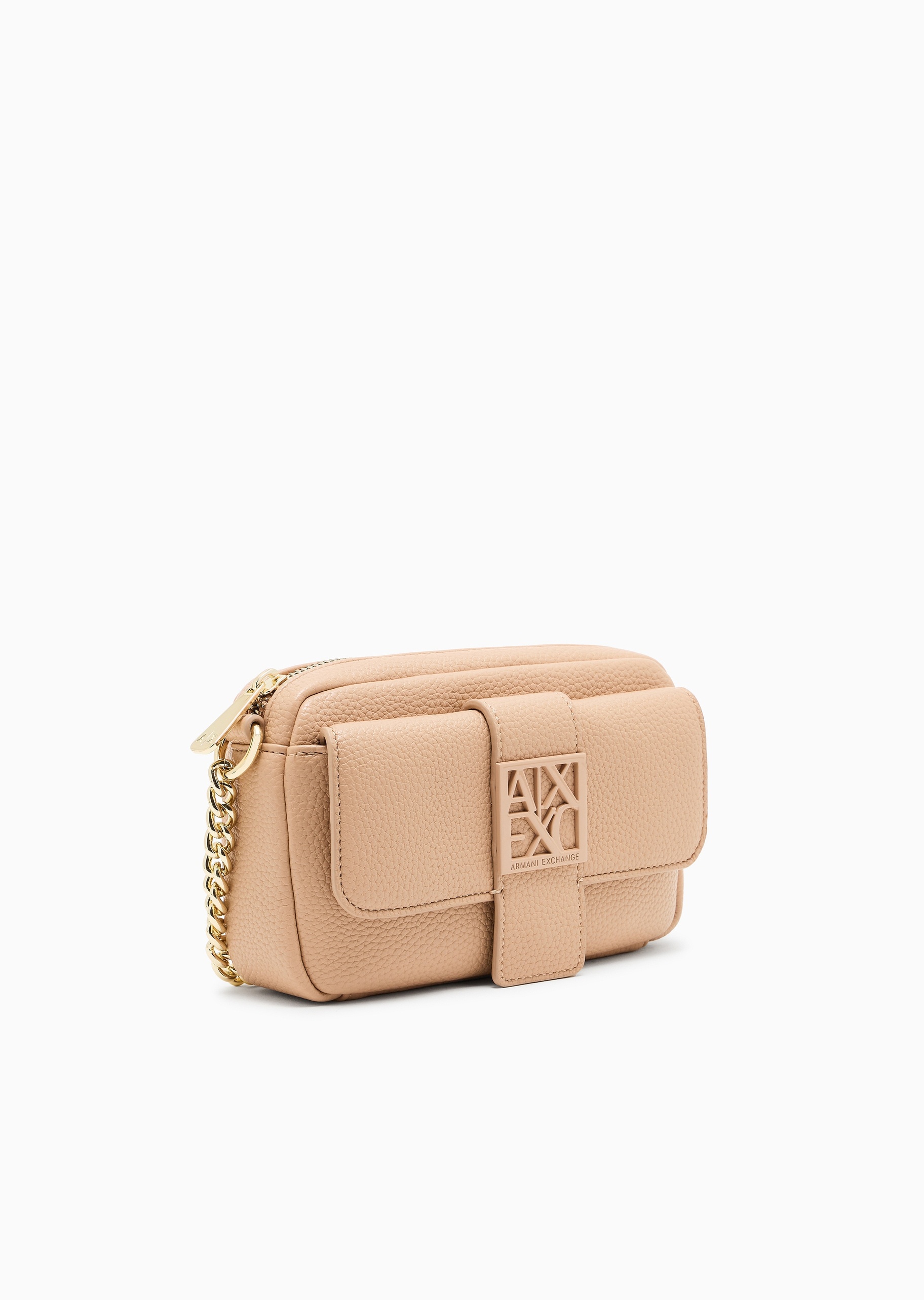 ARMANI EXCHANGE 女士拉链横款链条单肩商务斜挎包