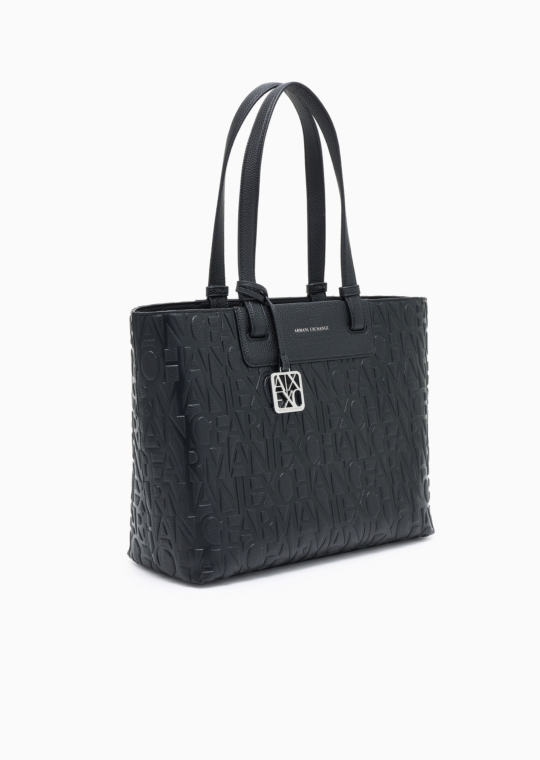 ARMANI EXCHANGE 女士拉链压花商务通勤手提单肩托特包