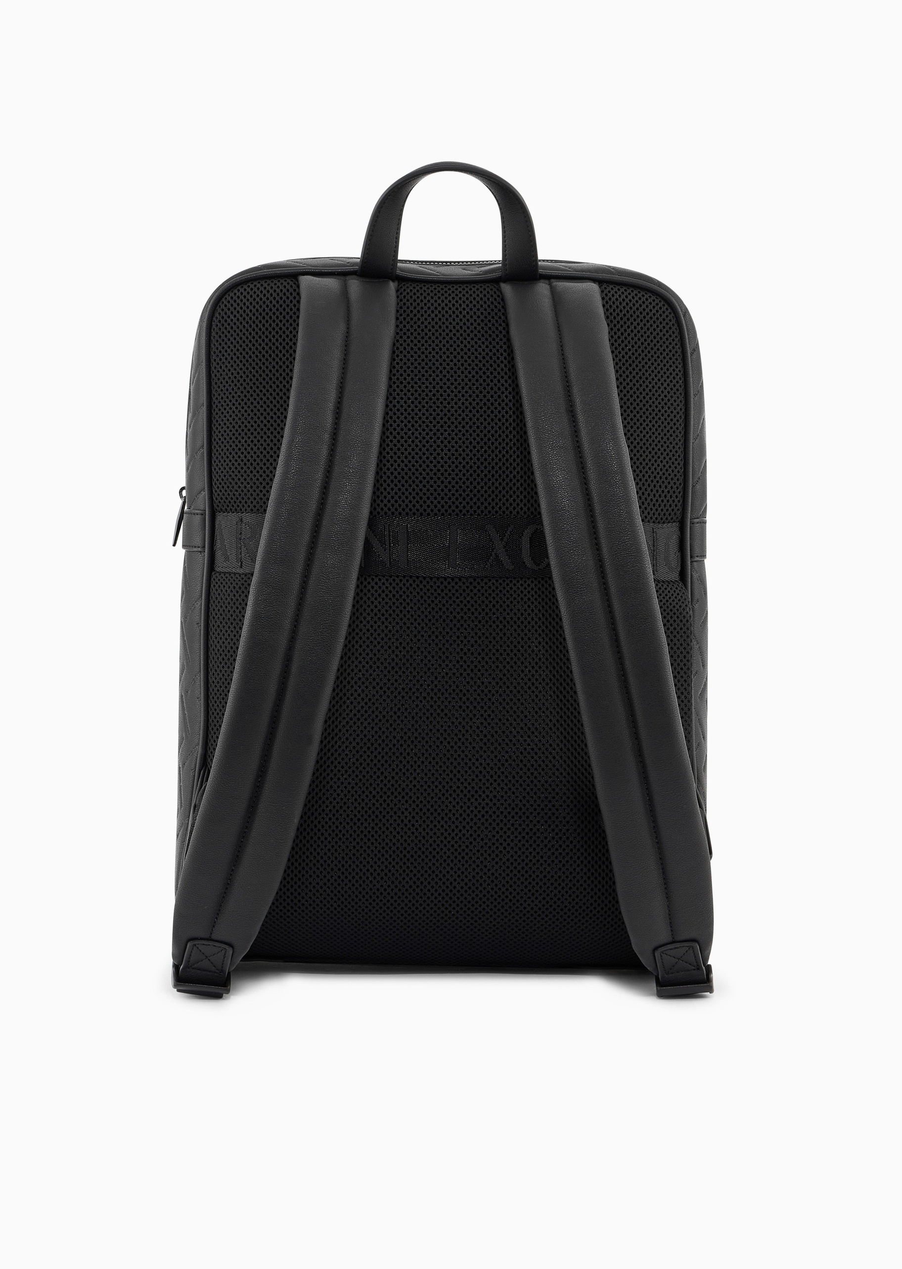 ARMANI EXCHANGE 男士拉链长方形可调节手提通体压花双肩包