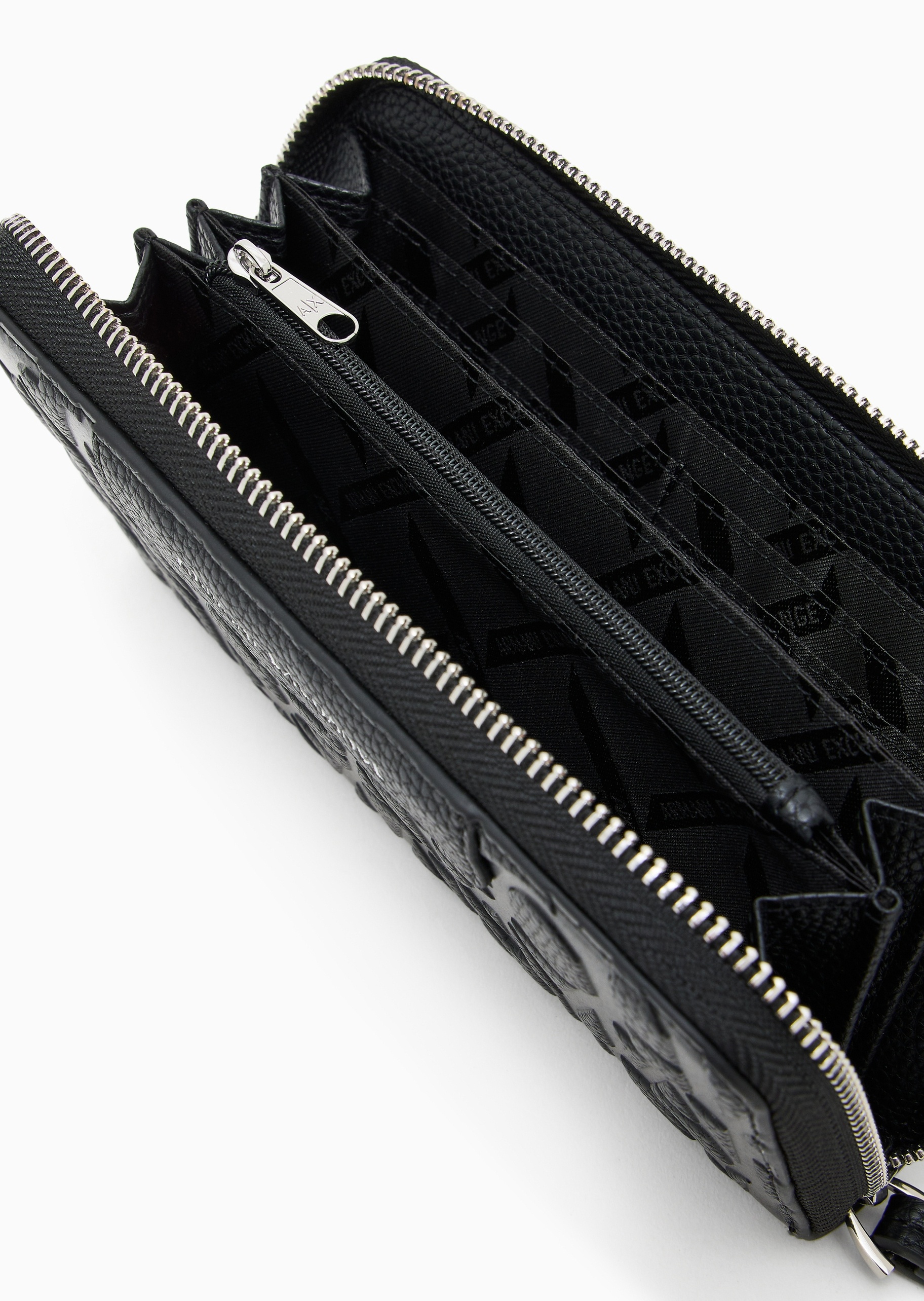 ARMANI EXCHANGE 女士拉链长款长方形风琴式多卡位手拿钱包