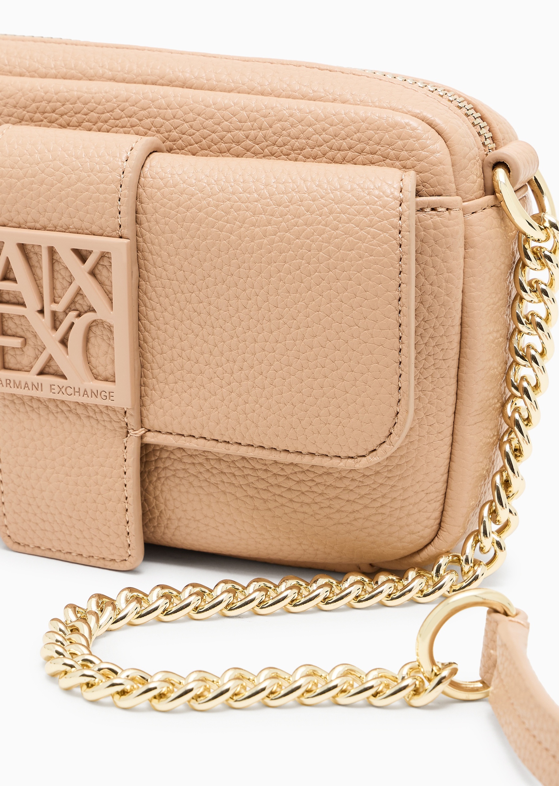 ARMANI EXCHANGE 女士拉链横款链条单肩商务斜挎包