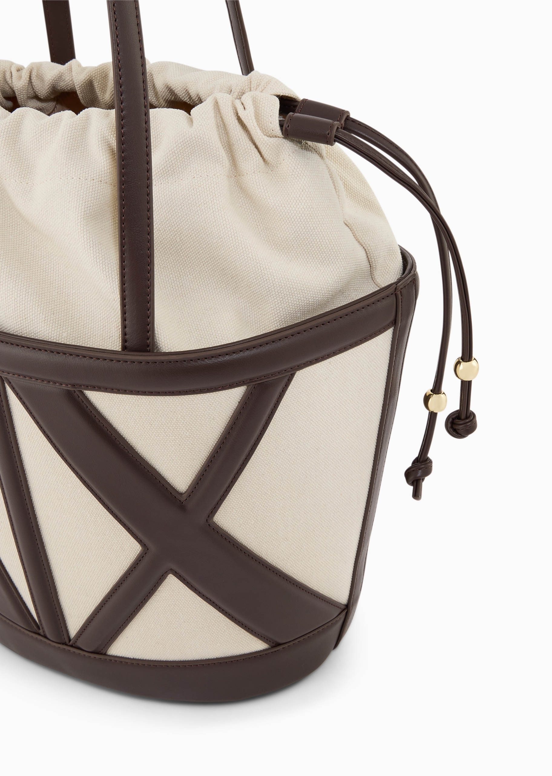 ARMANI EXCHANGE 女士中号抽绳水桶形通勤单肩托特包