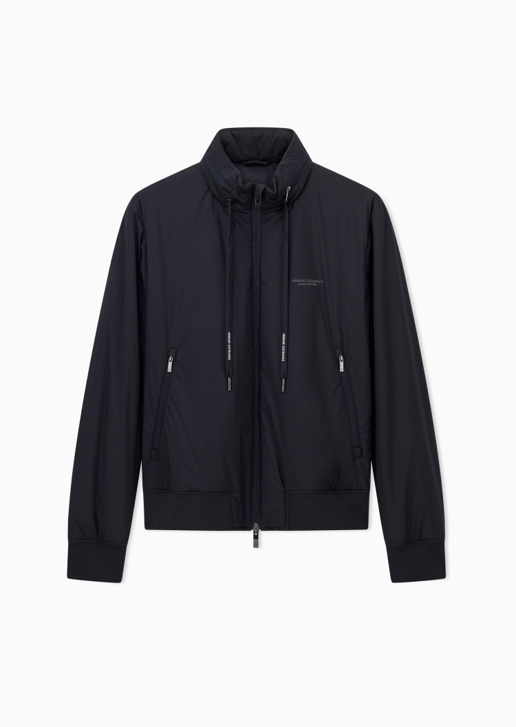 ARMANI EXCHANGE 男士立领短款轻薄运动夹克棉服外套