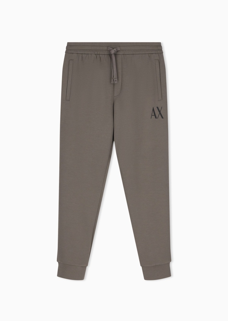 ARMANI EXCHANGE 男士微弹宽松长款锥形束脚印花休闲卫裤