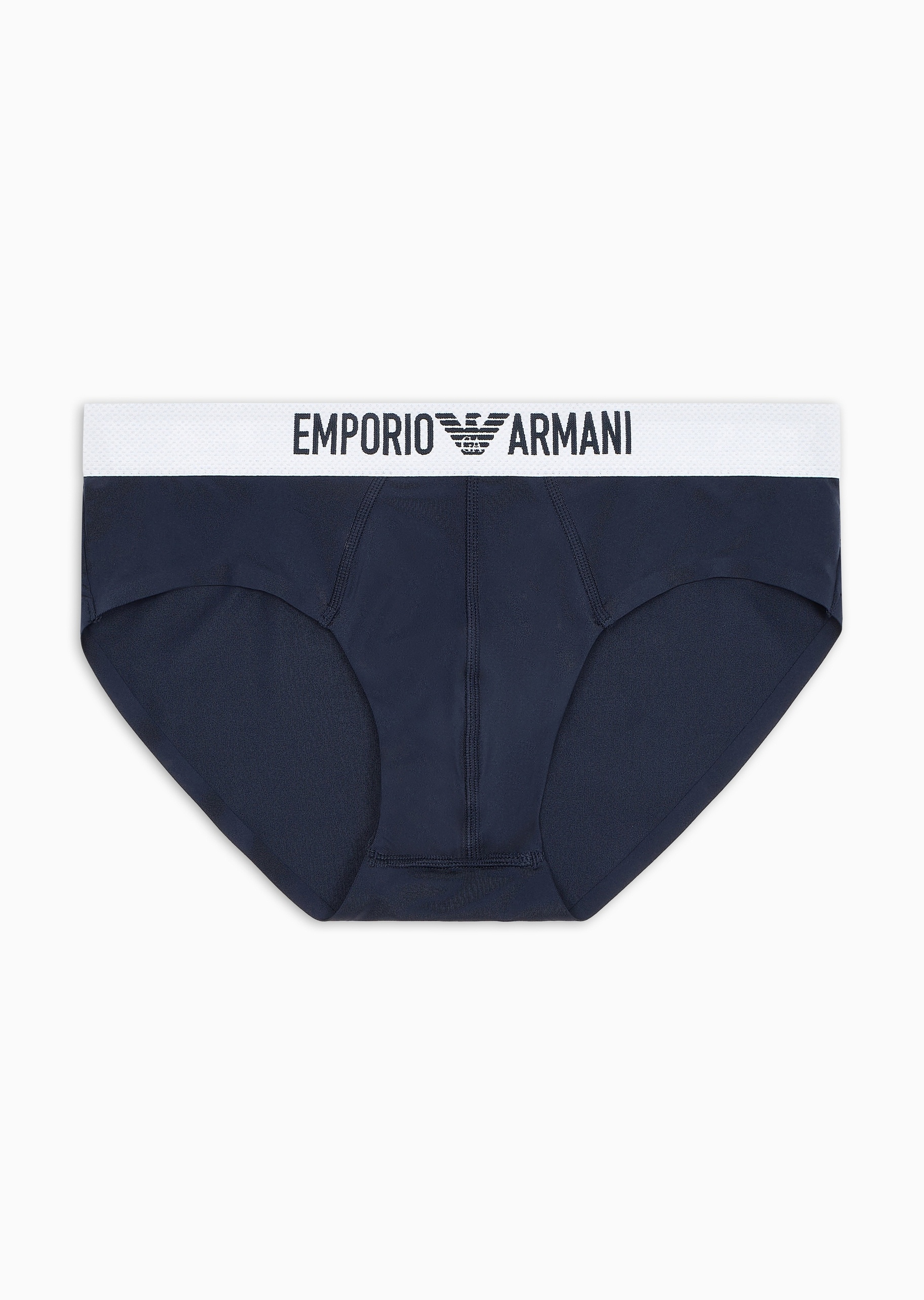 Emporio Armani 男士弹力合身三角LOGO提花内裤