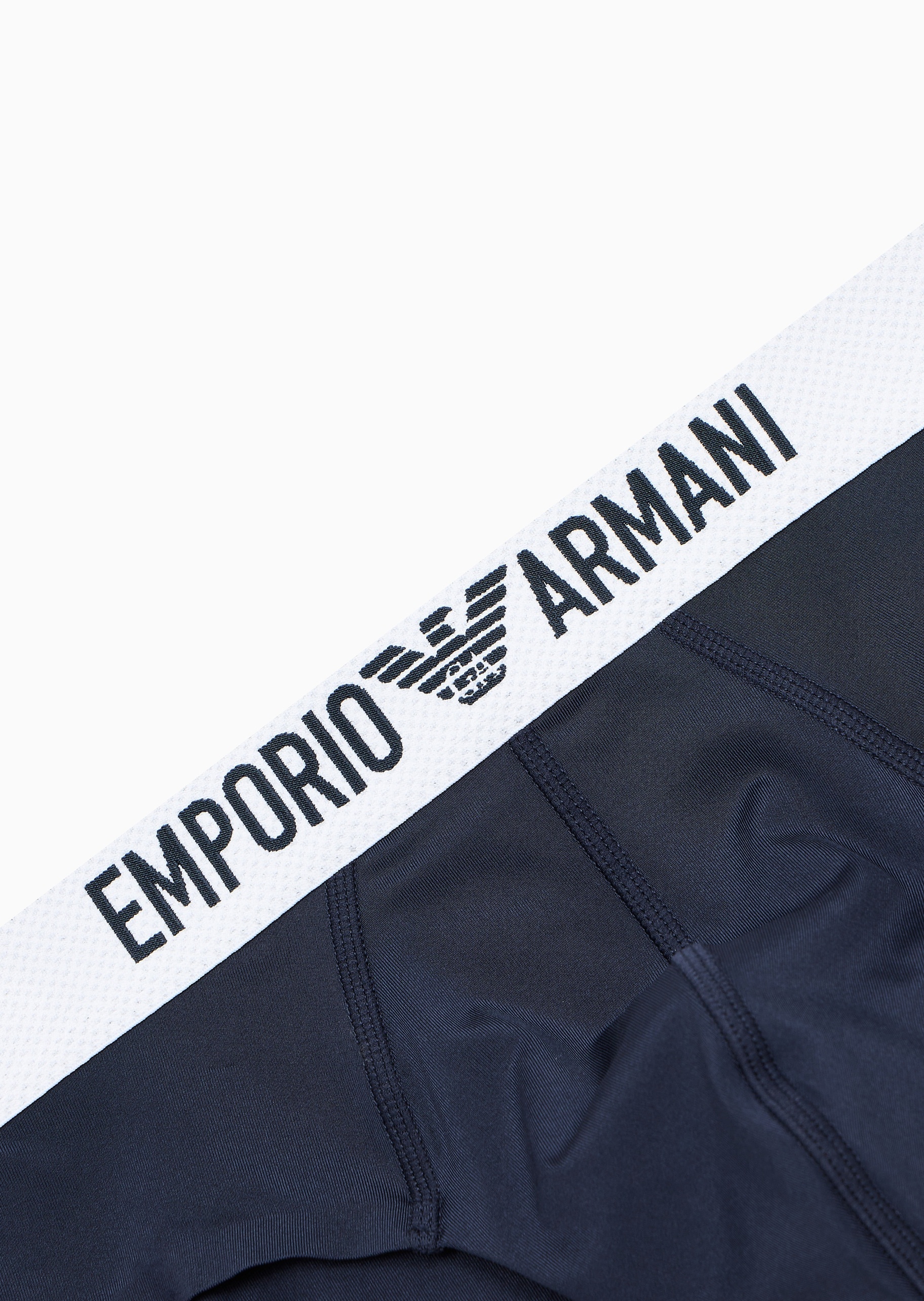 Emporio Armani 男士弹力合身三角LOGO提花内裤