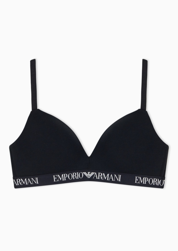 Emporio Armani 女士三角杯细肩带性感织带带衬垫内衣文胸